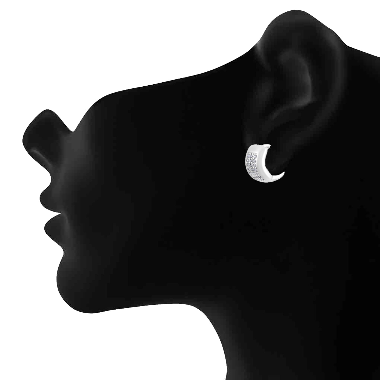 American Diamond Small Bali Earrings