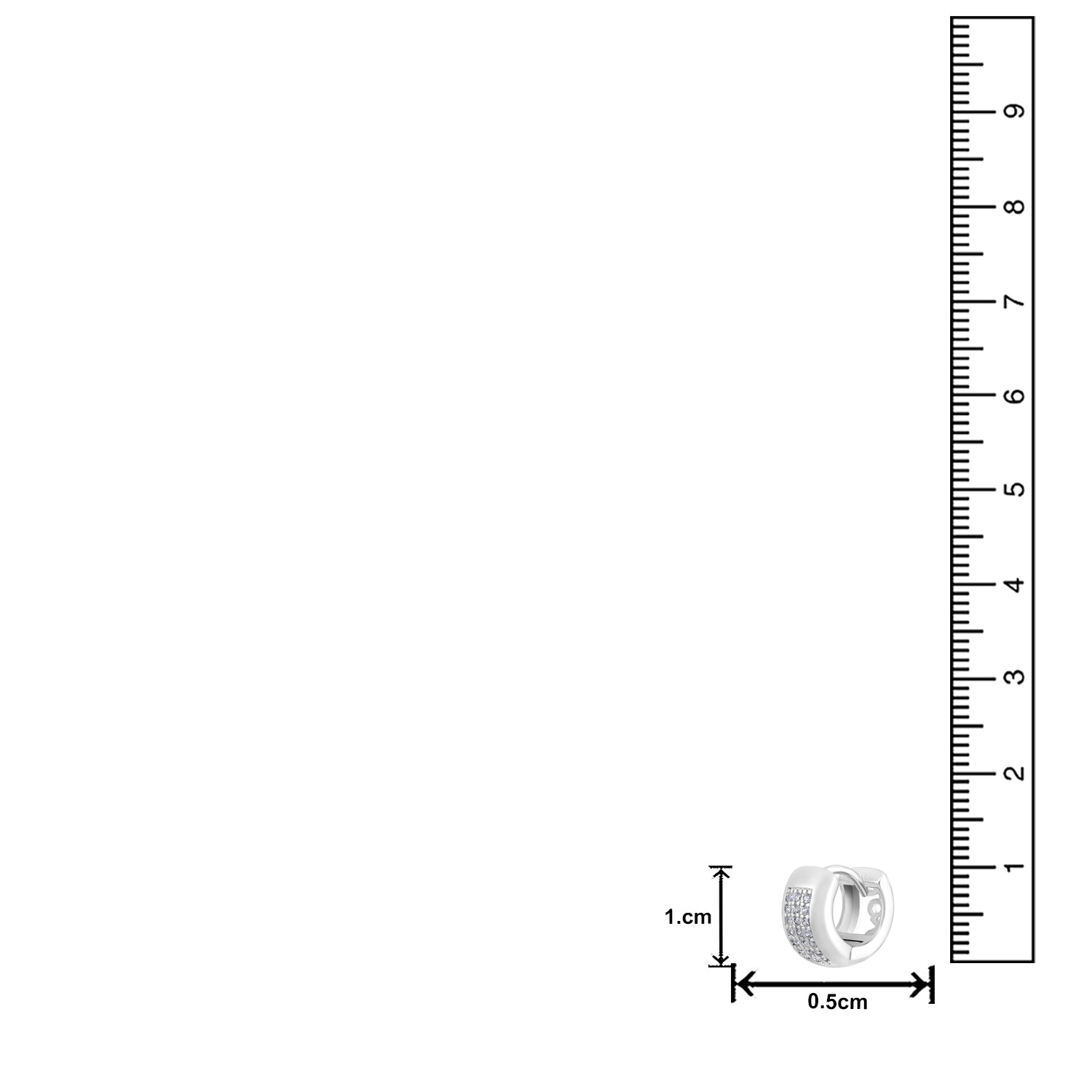 American Diamond Small Bali Earrings