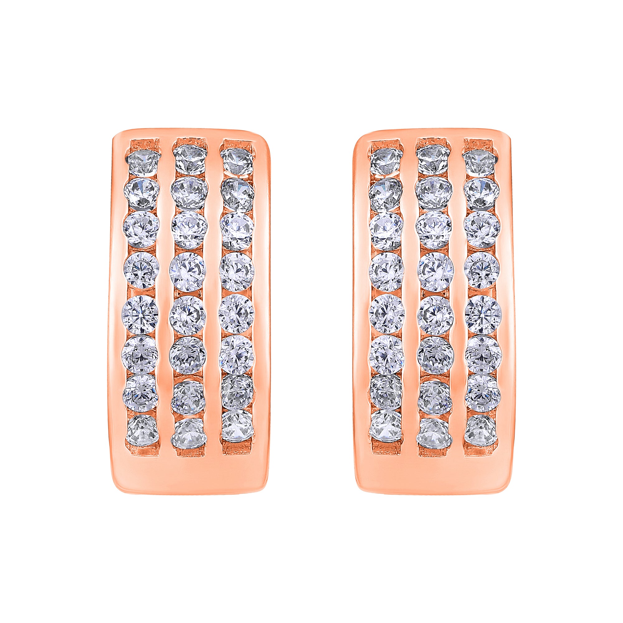 American Diamond Bali Hoop Earrings