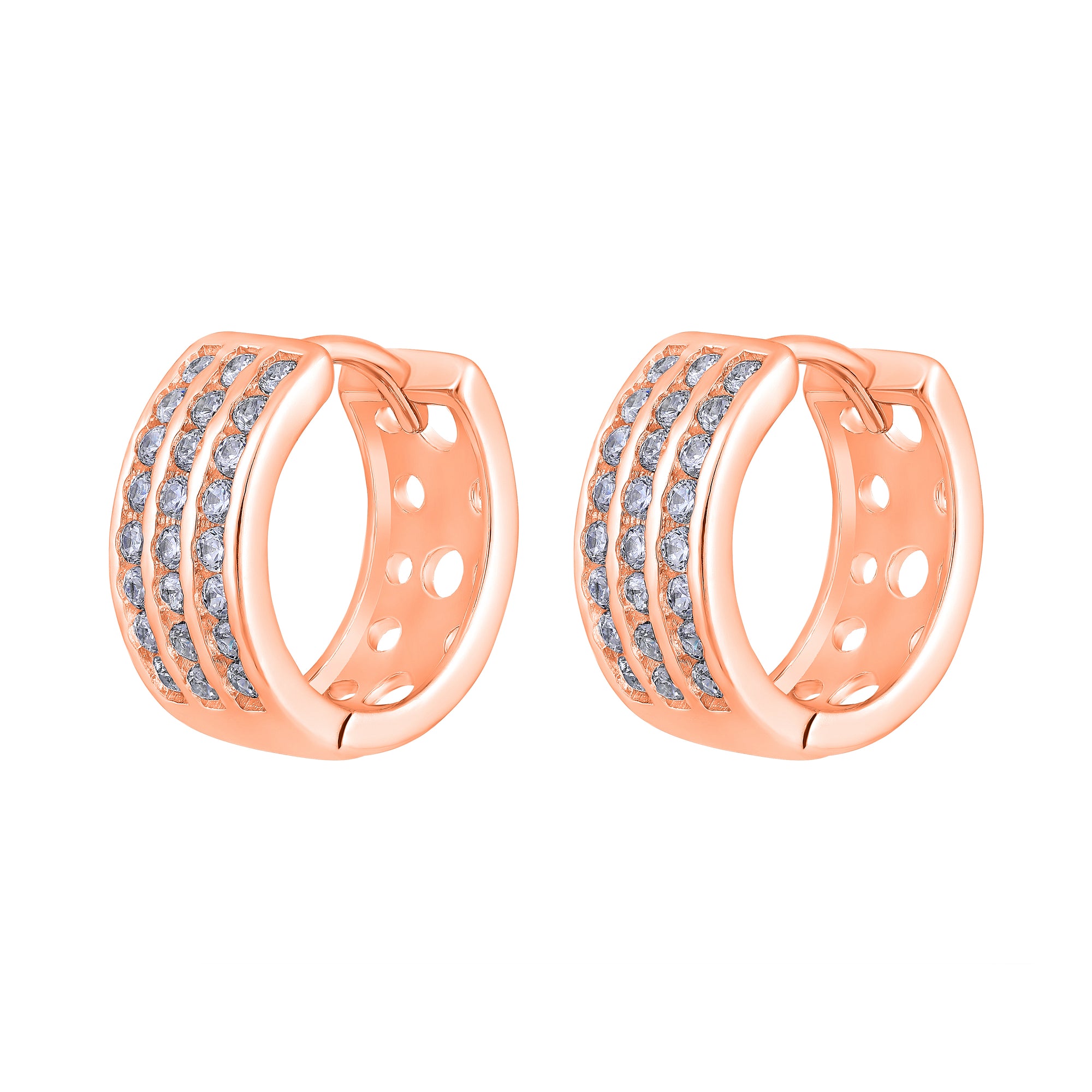American Diamond Bali Hoop Earrings