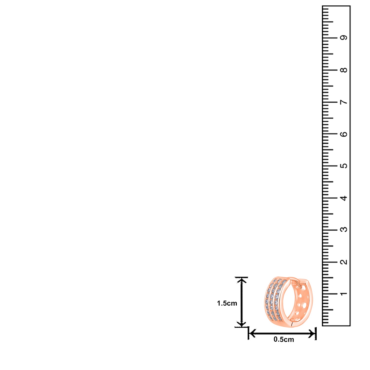 American Diamond Bali Hoop Earrings