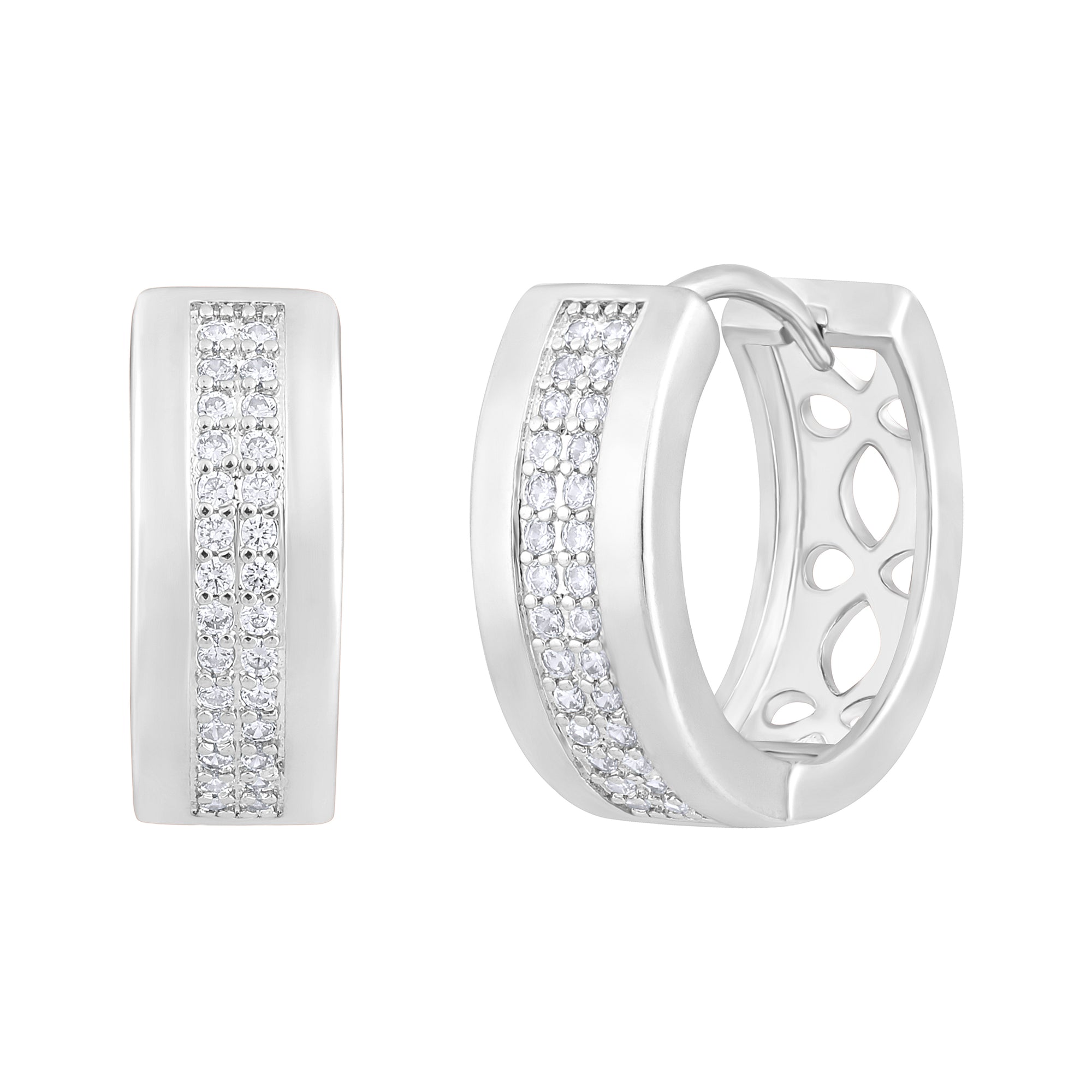 American Diamond Hoop Earrings