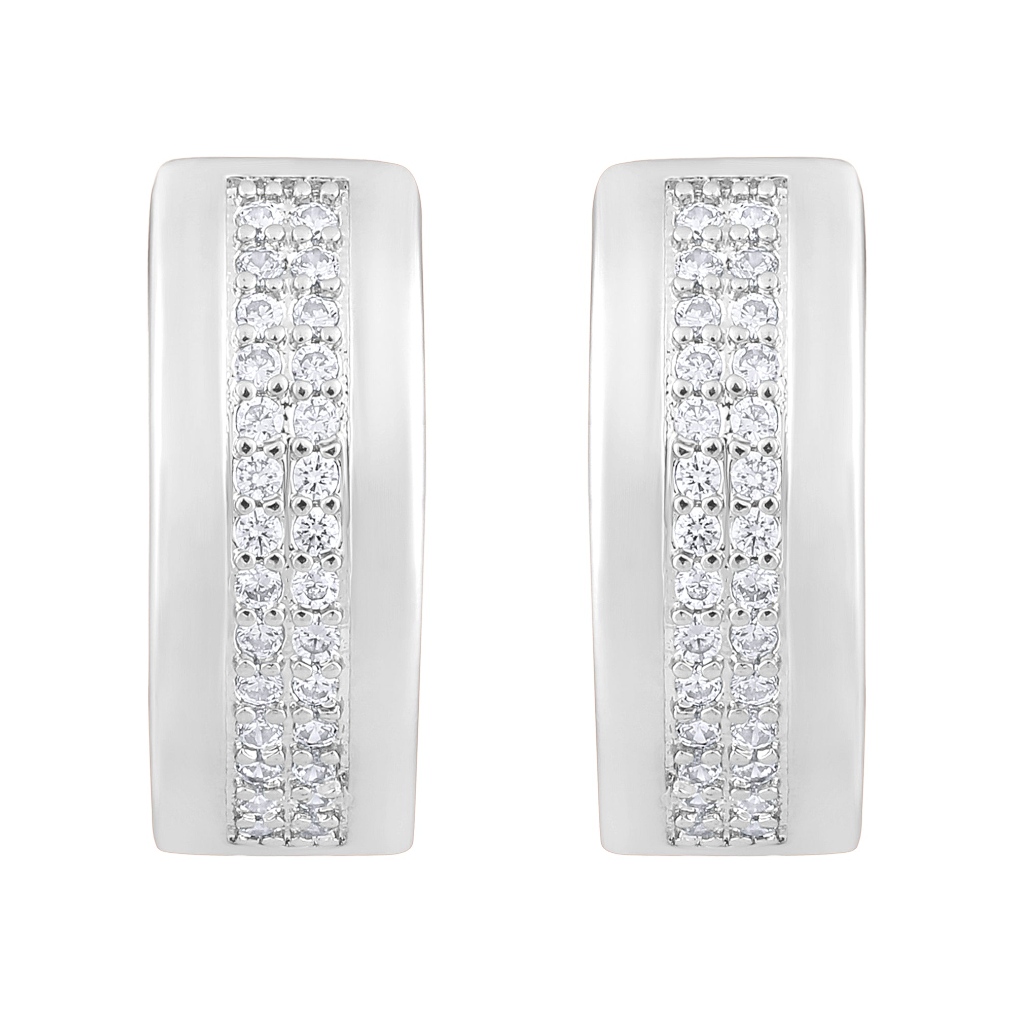 American Diamond Hoop Earrings