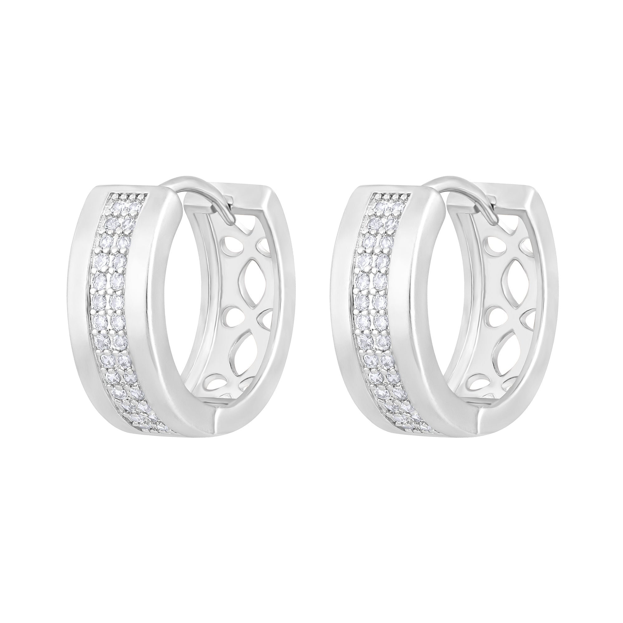 American Diamond Hoop Earrings