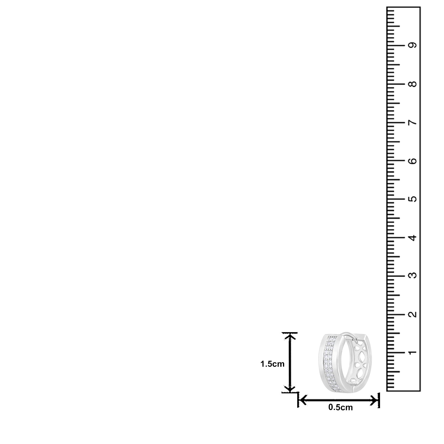 American Diamond Hoop Earrings