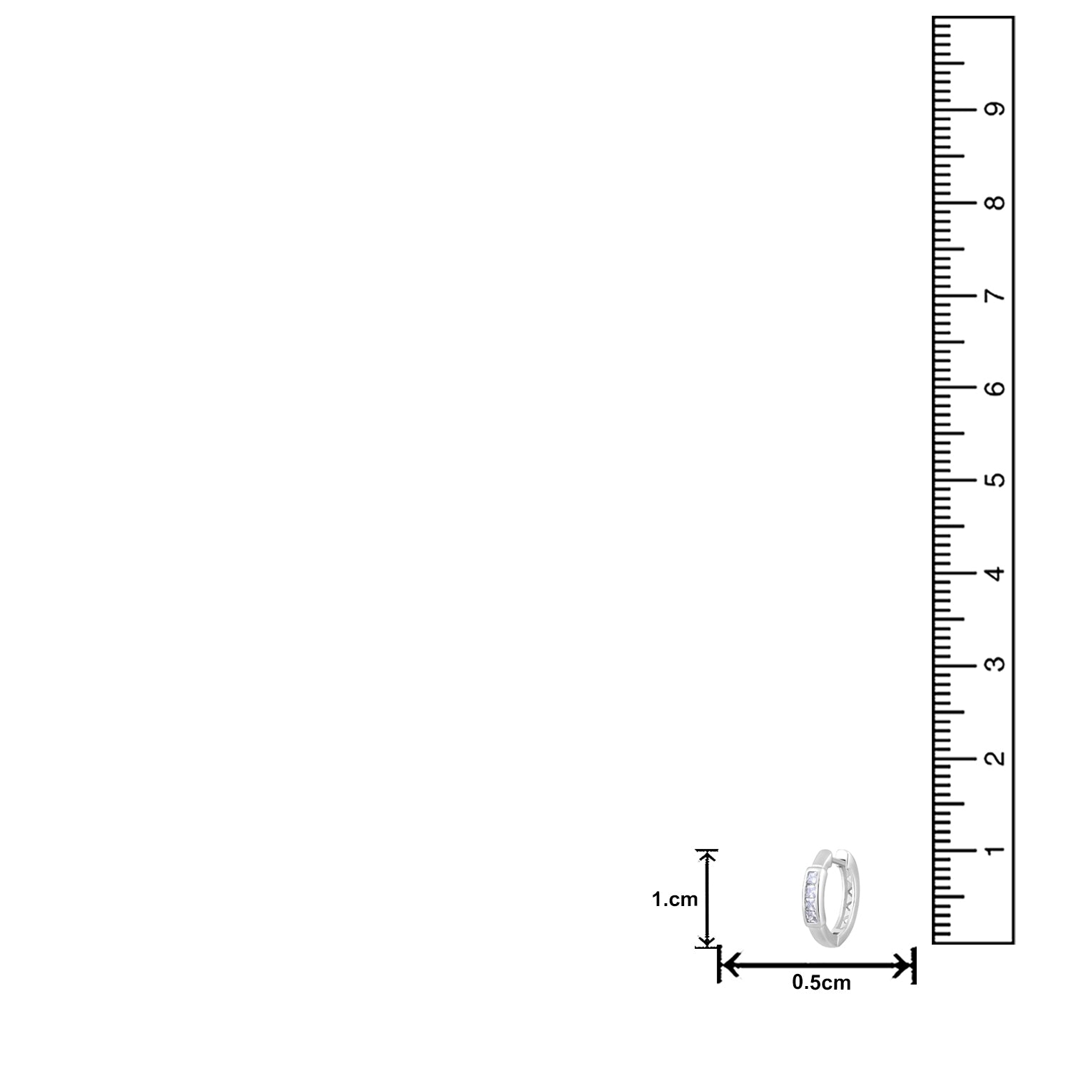 American Diamond Bali Hoop Earrings