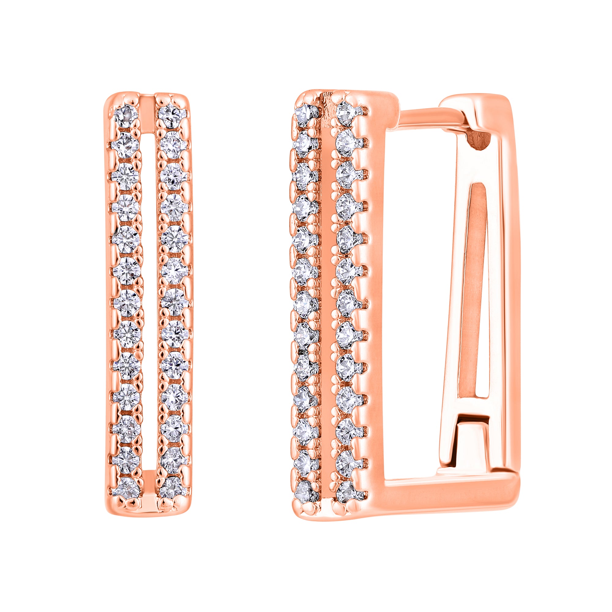 American Diamond Hoop Earrings