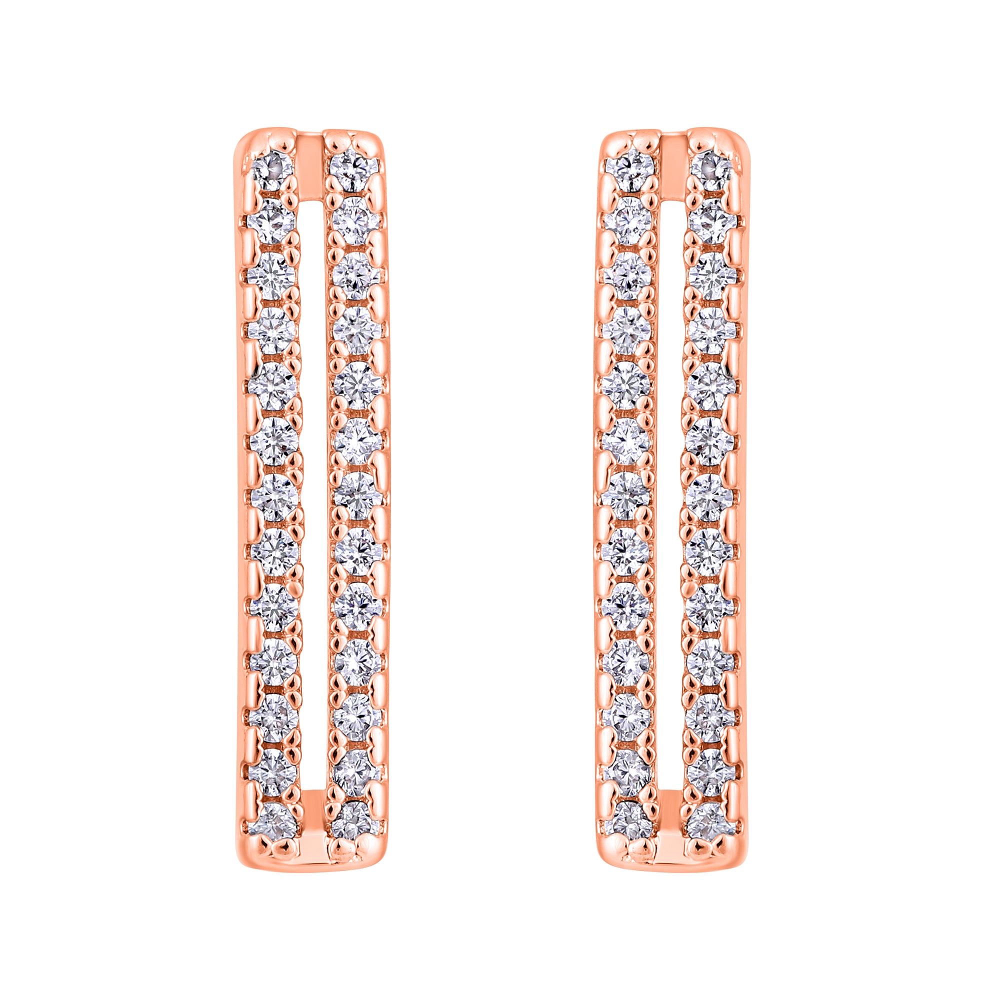 American Diamond Hoop Earrings