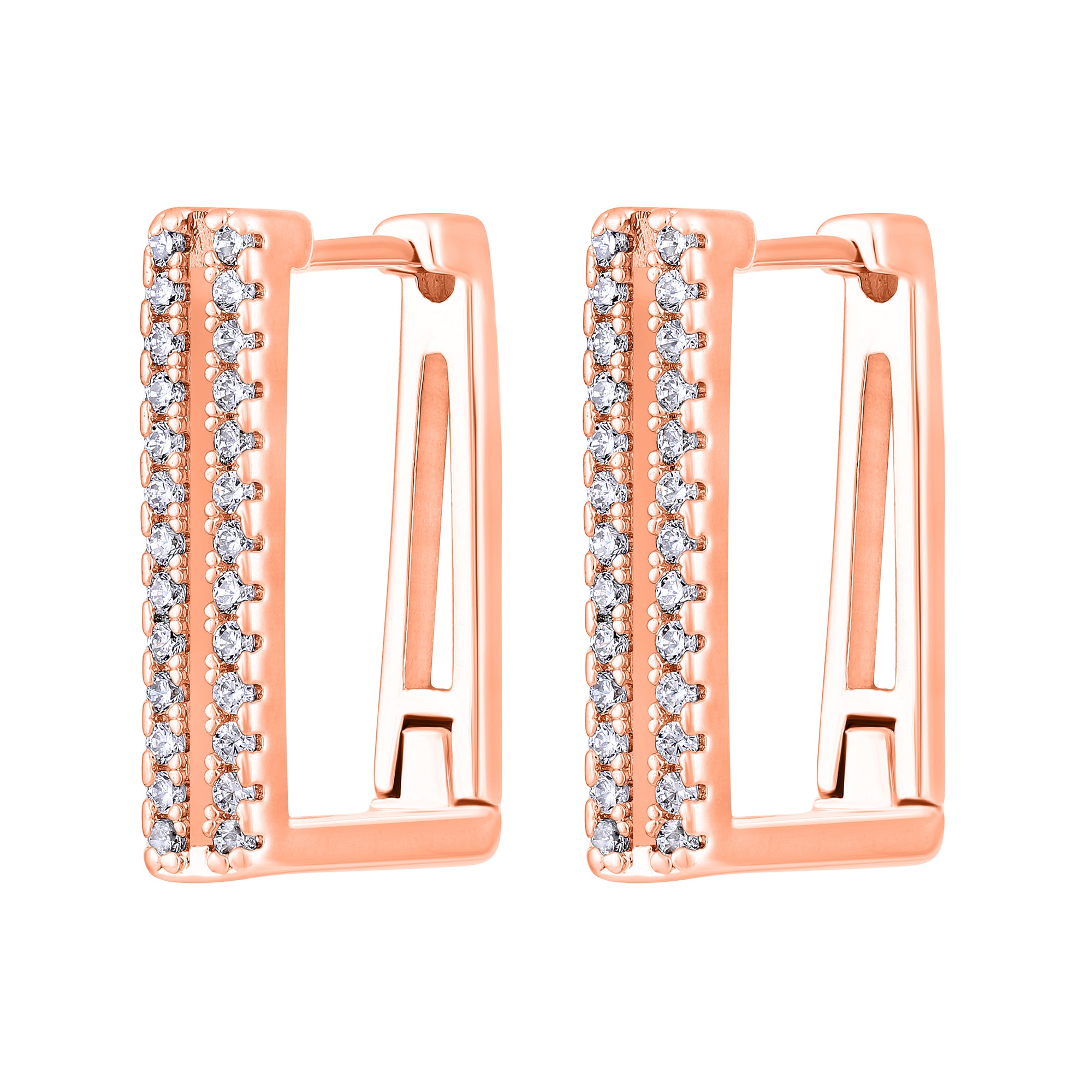American Diamond Hoop Earrings