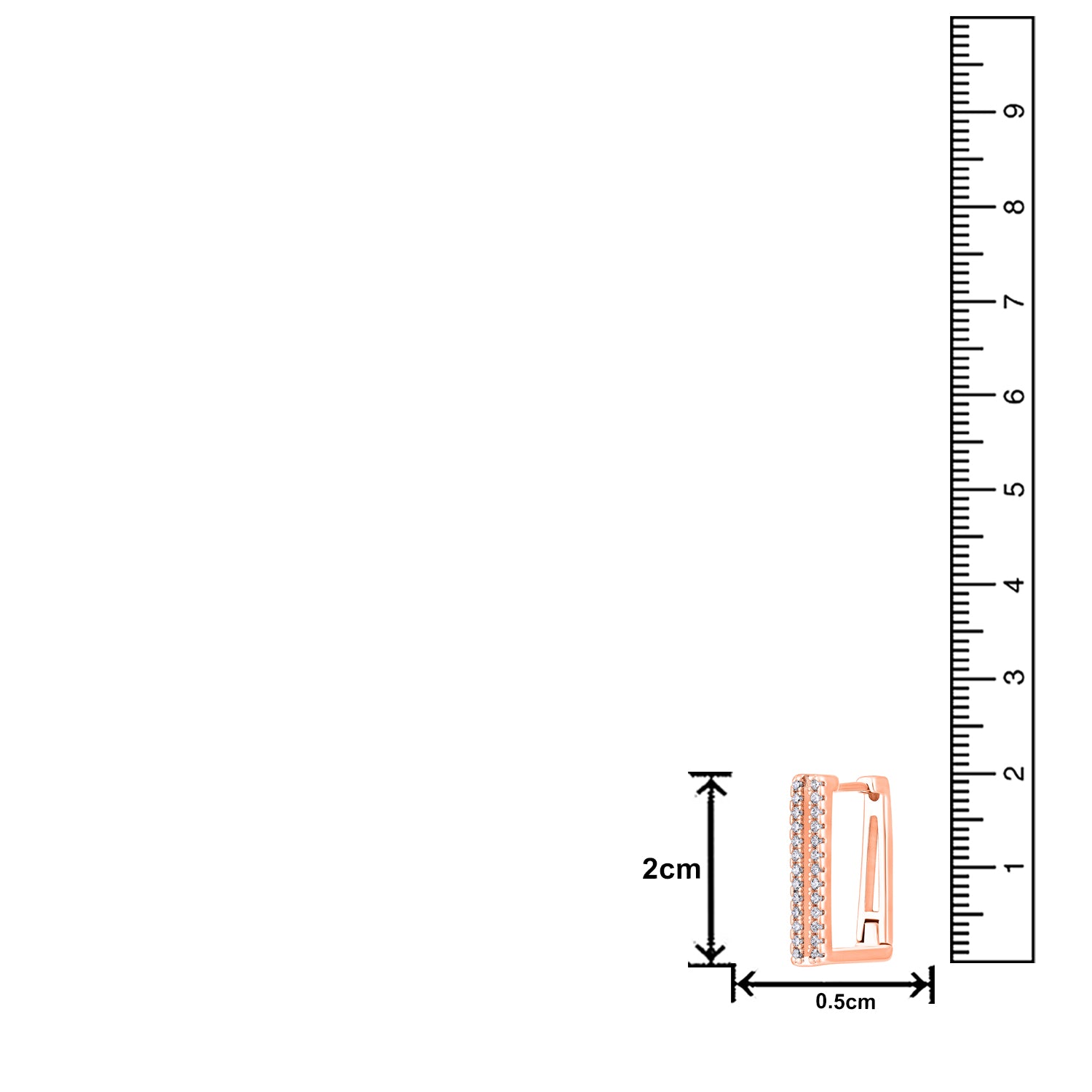 American Diamond Hoop Earrings