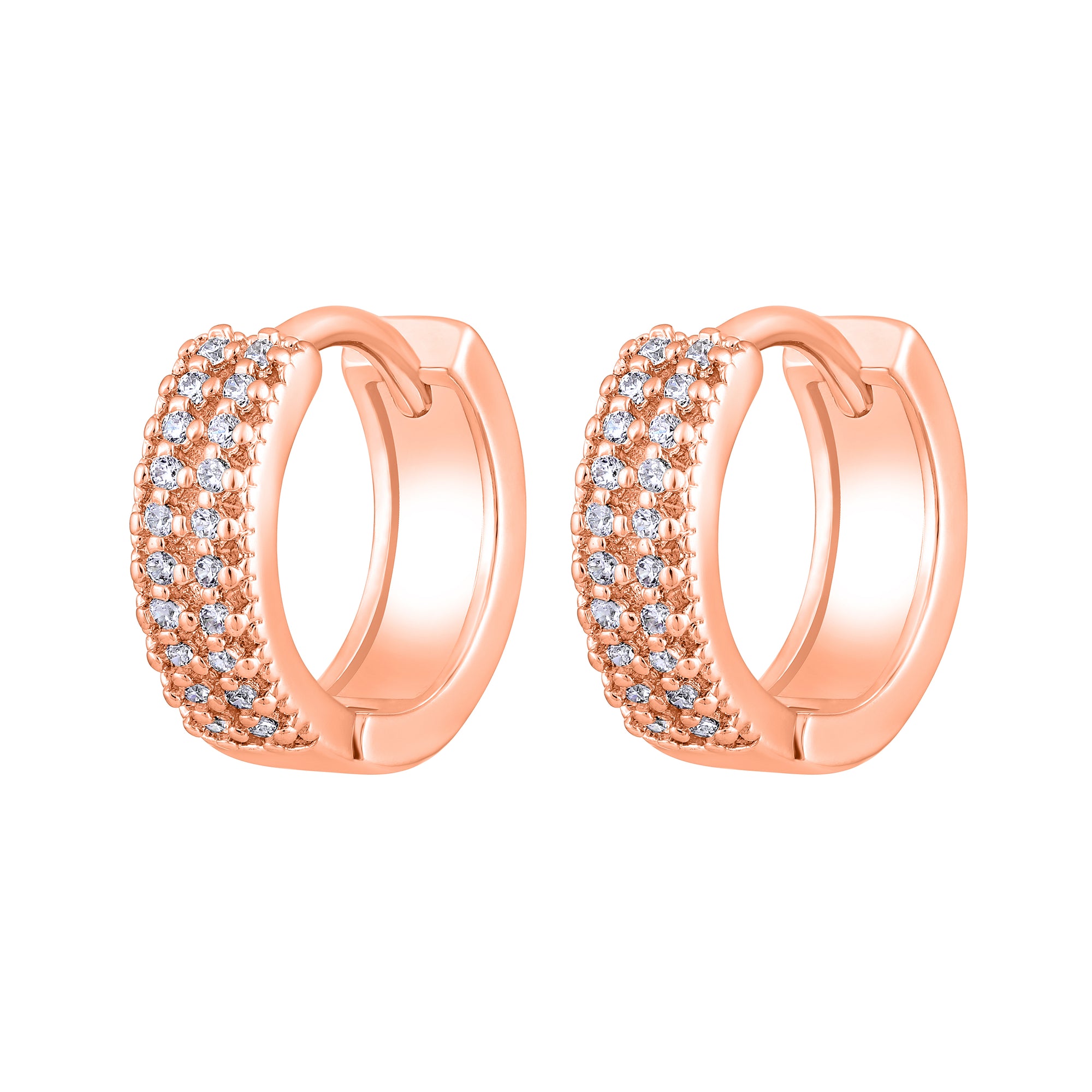 American Diamond Hoop Earrings