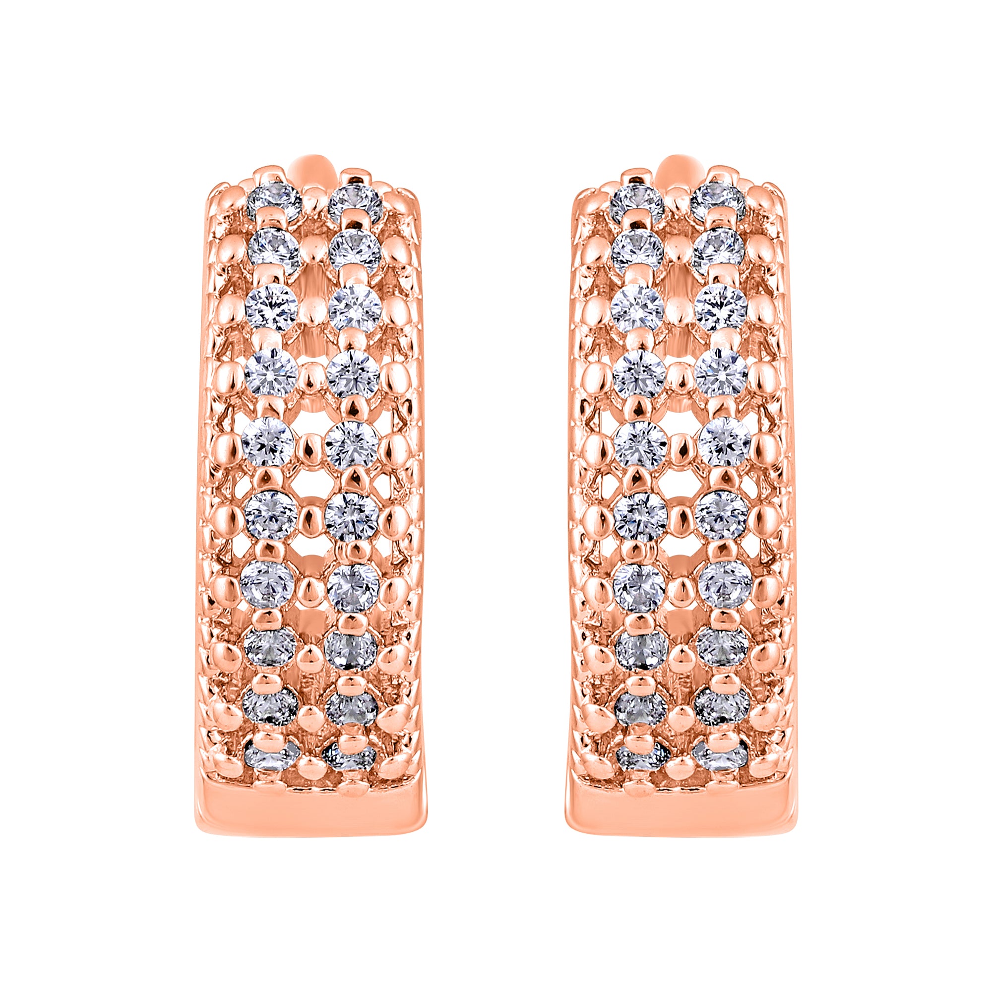 American Diamond Hoop Earrings