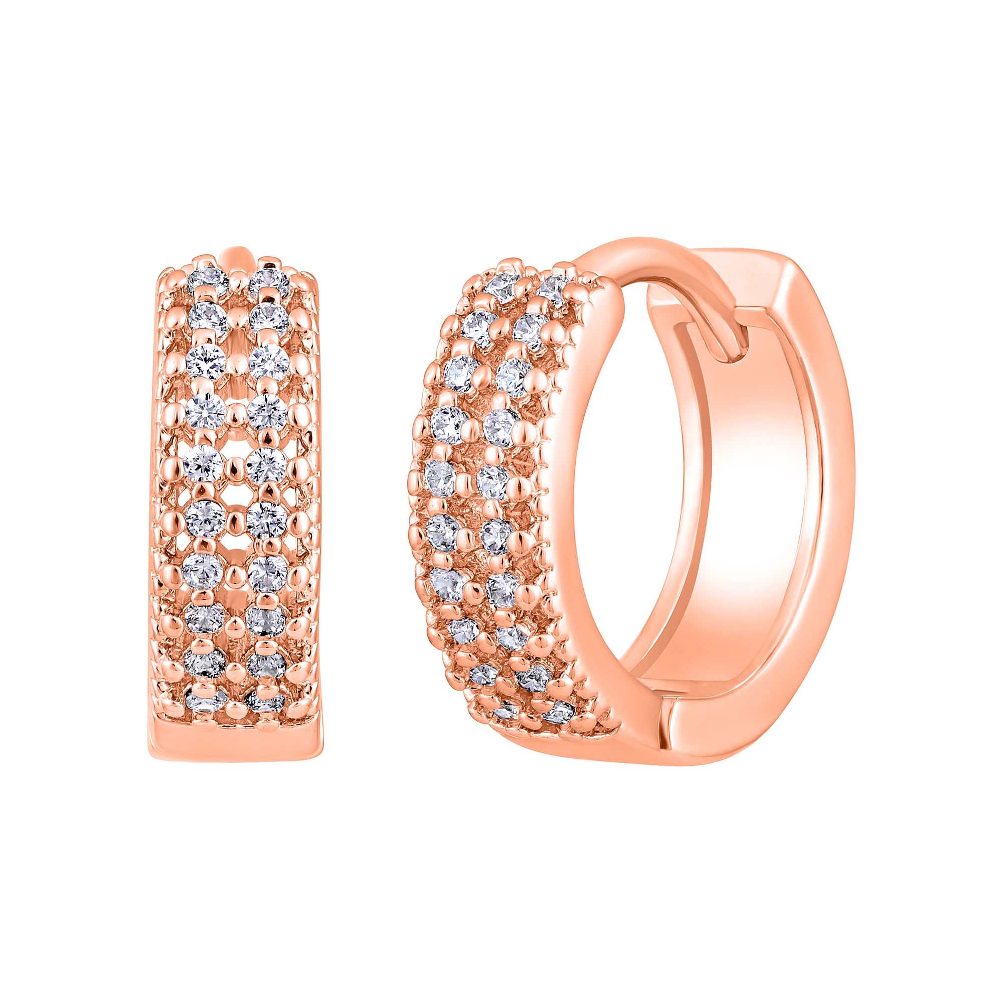 American Diamond Hoop Earrings