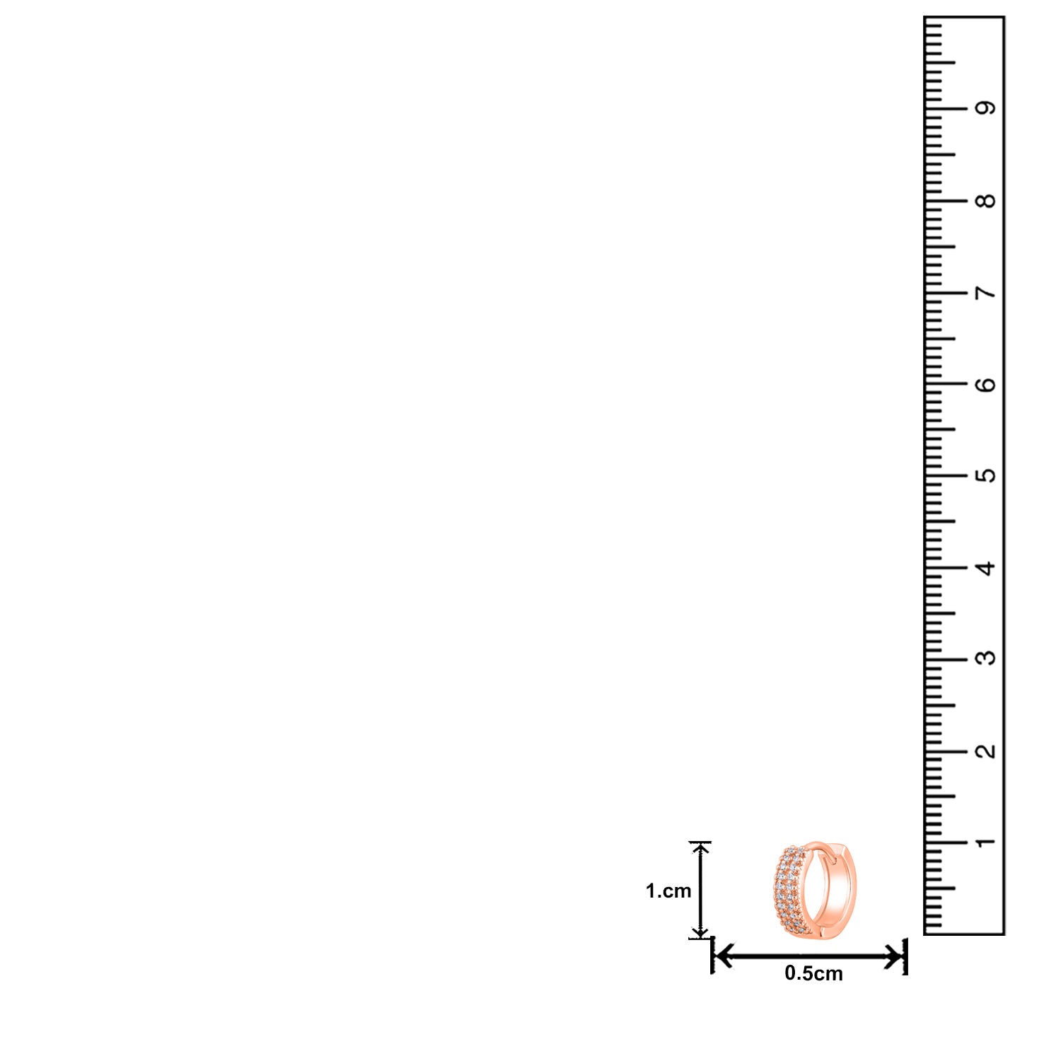 American Diamond Hoop Earrings