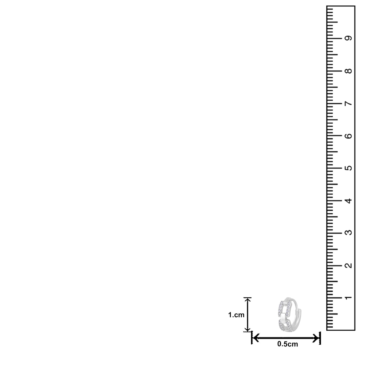 American Diamond Linked  Bali Earrings