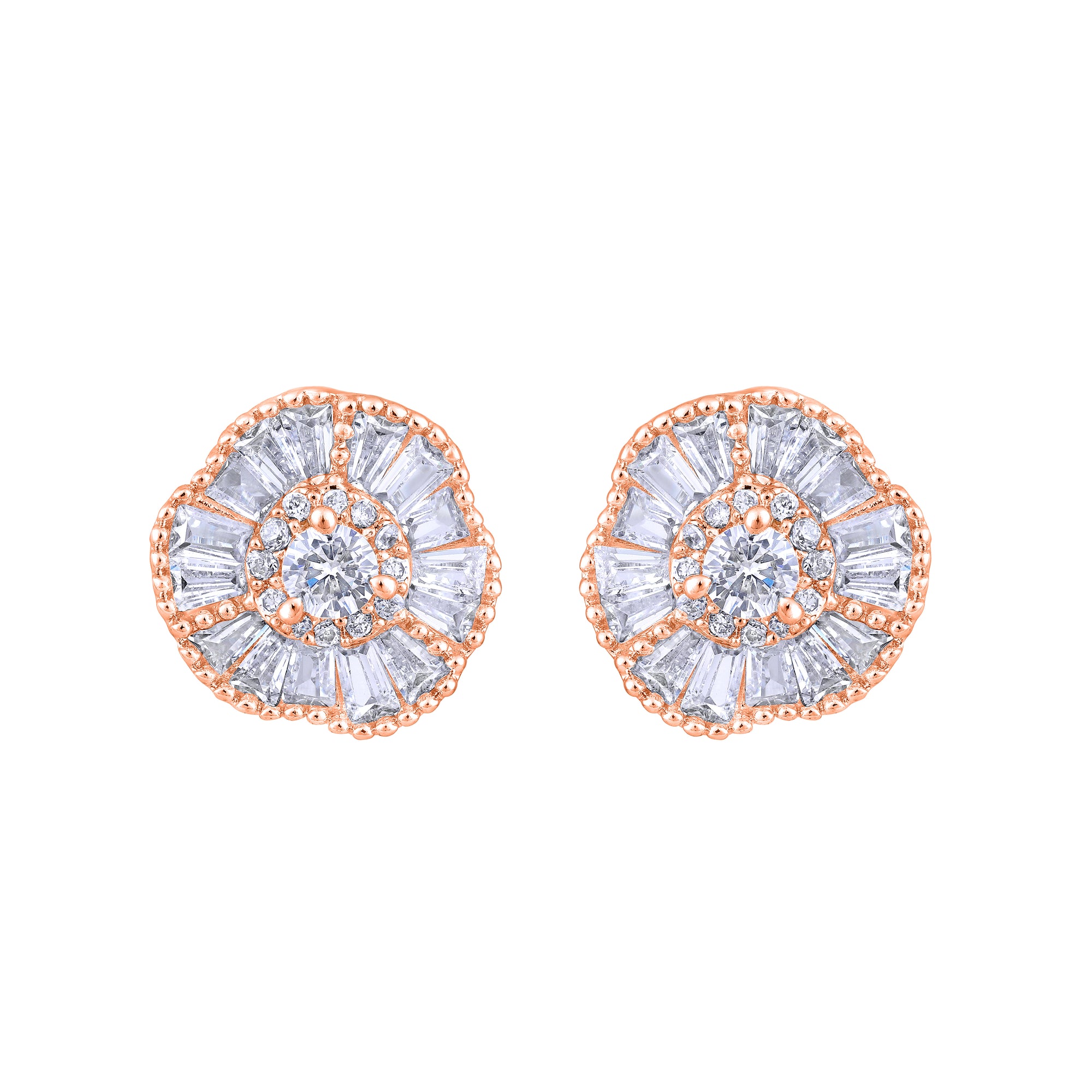 Circular Shape Stud Earrings For Womens