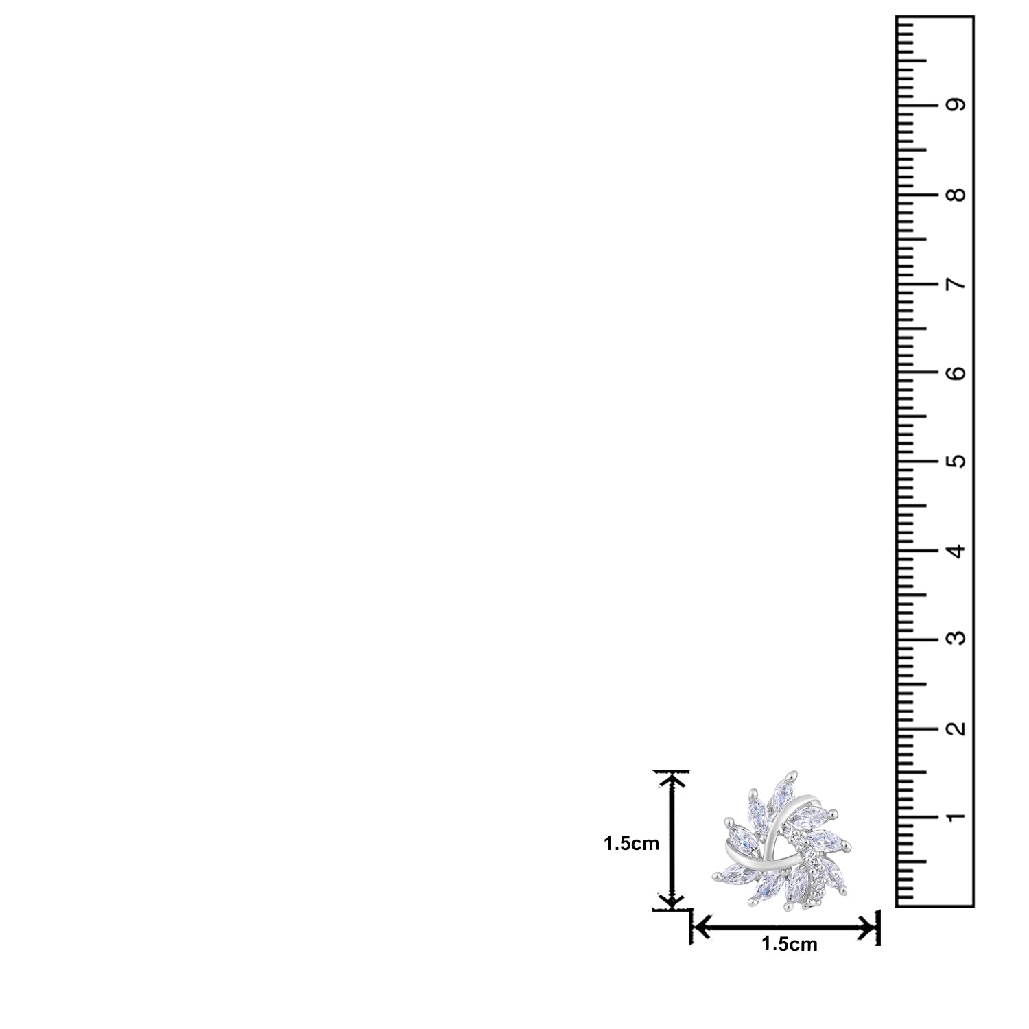 Circular Leaf Shape Stud Earrings For Womens