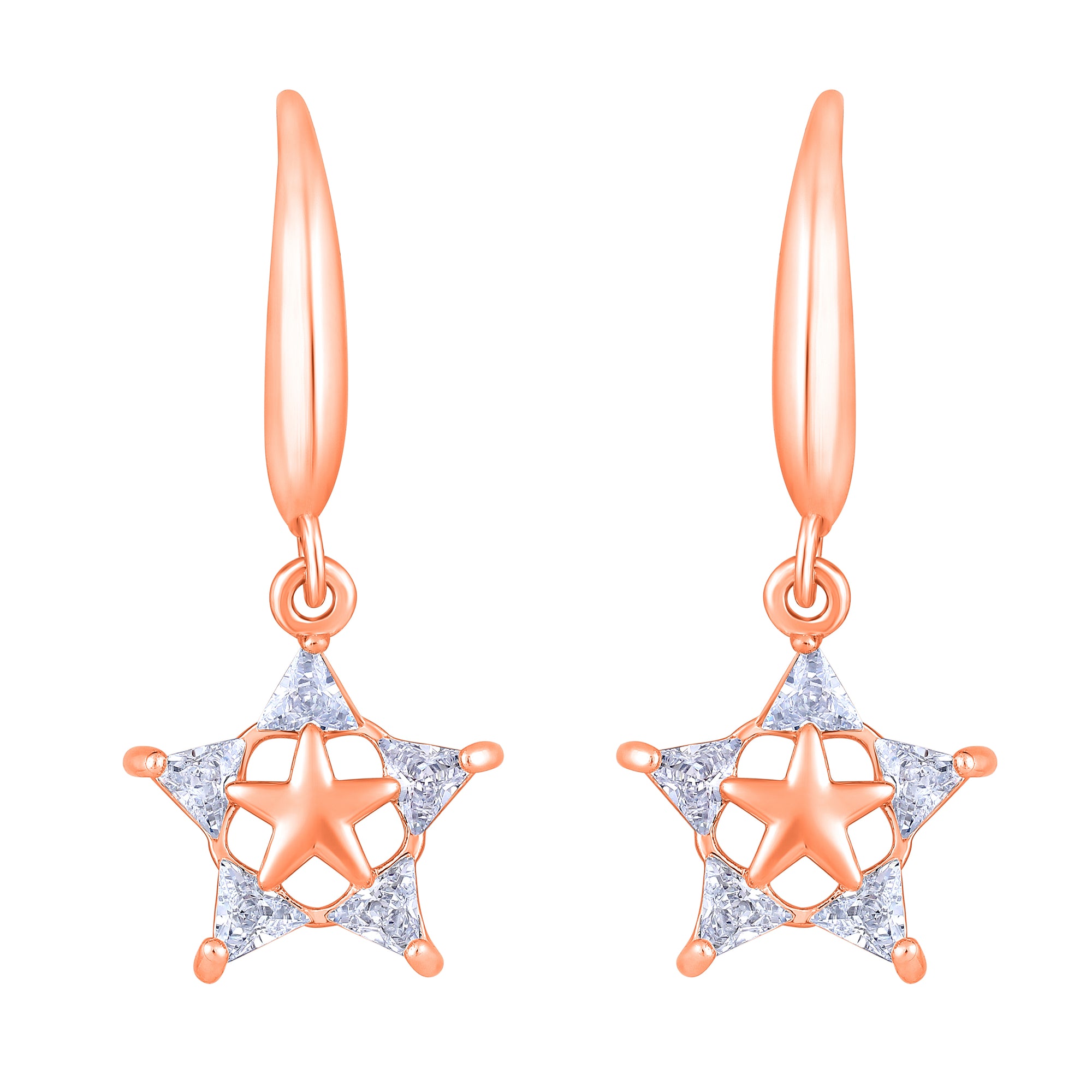 Star Shape Dangle Earrings For Womens