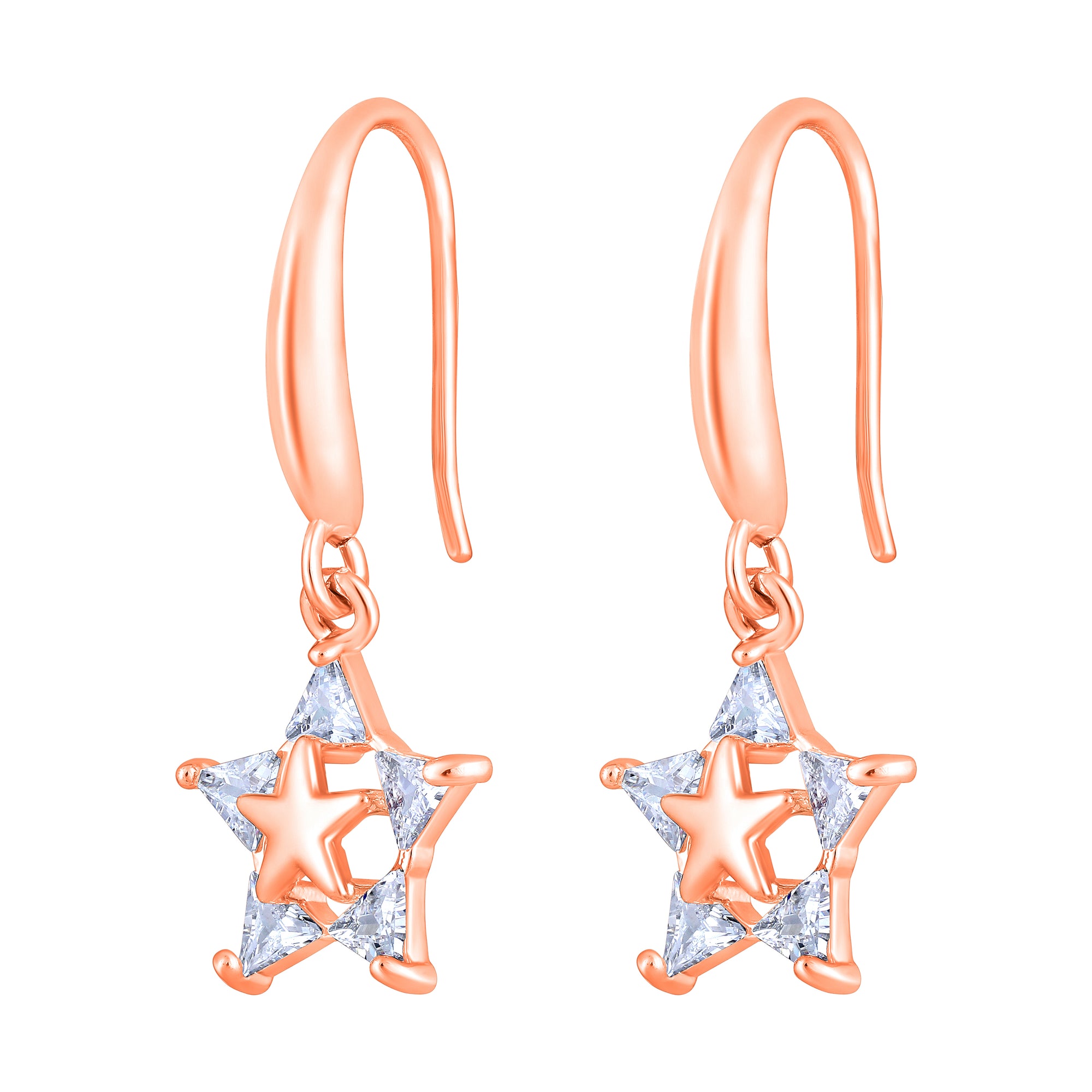 Star Shape Dangle Earrings For Womens