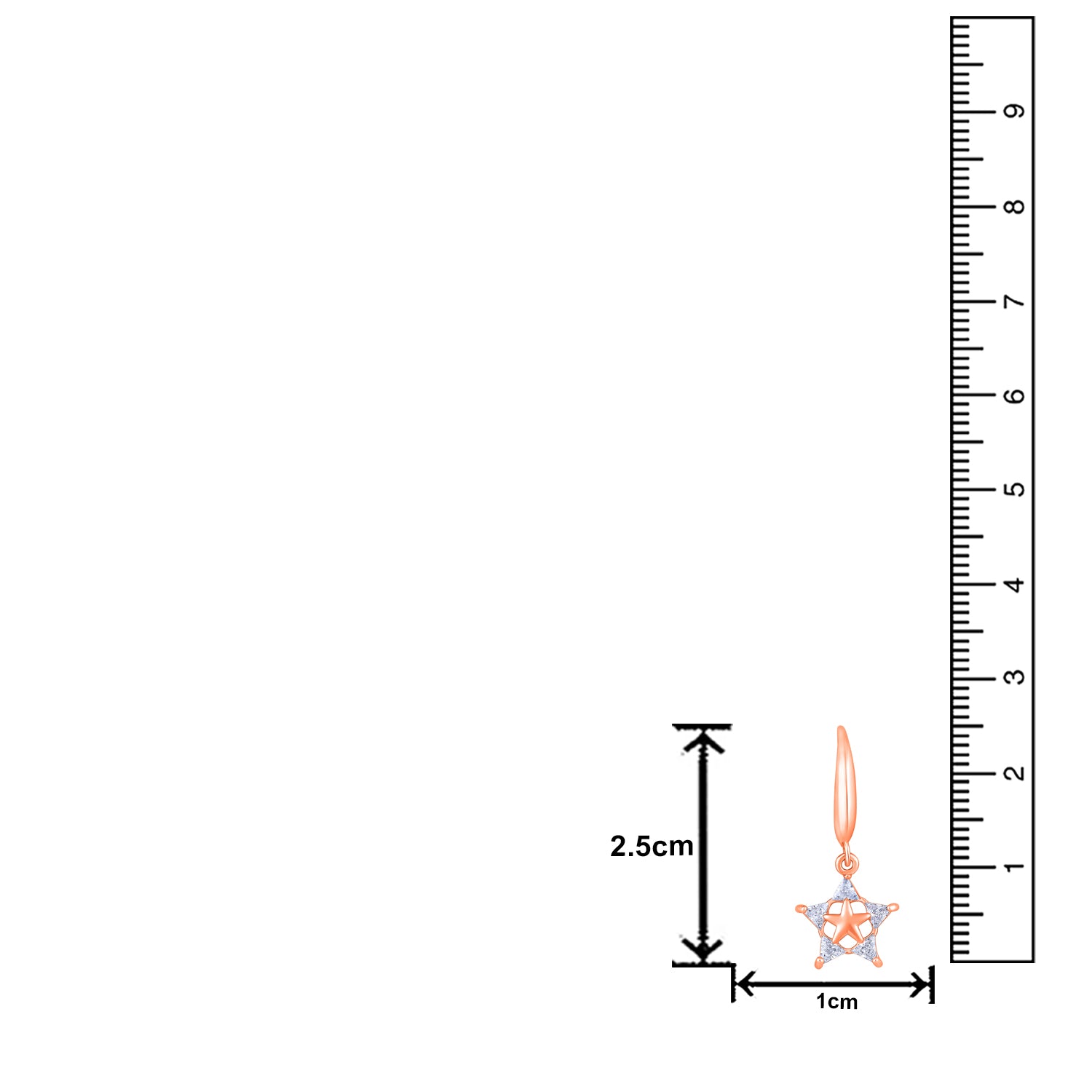 Star Shape Dangle Earrings For Womens