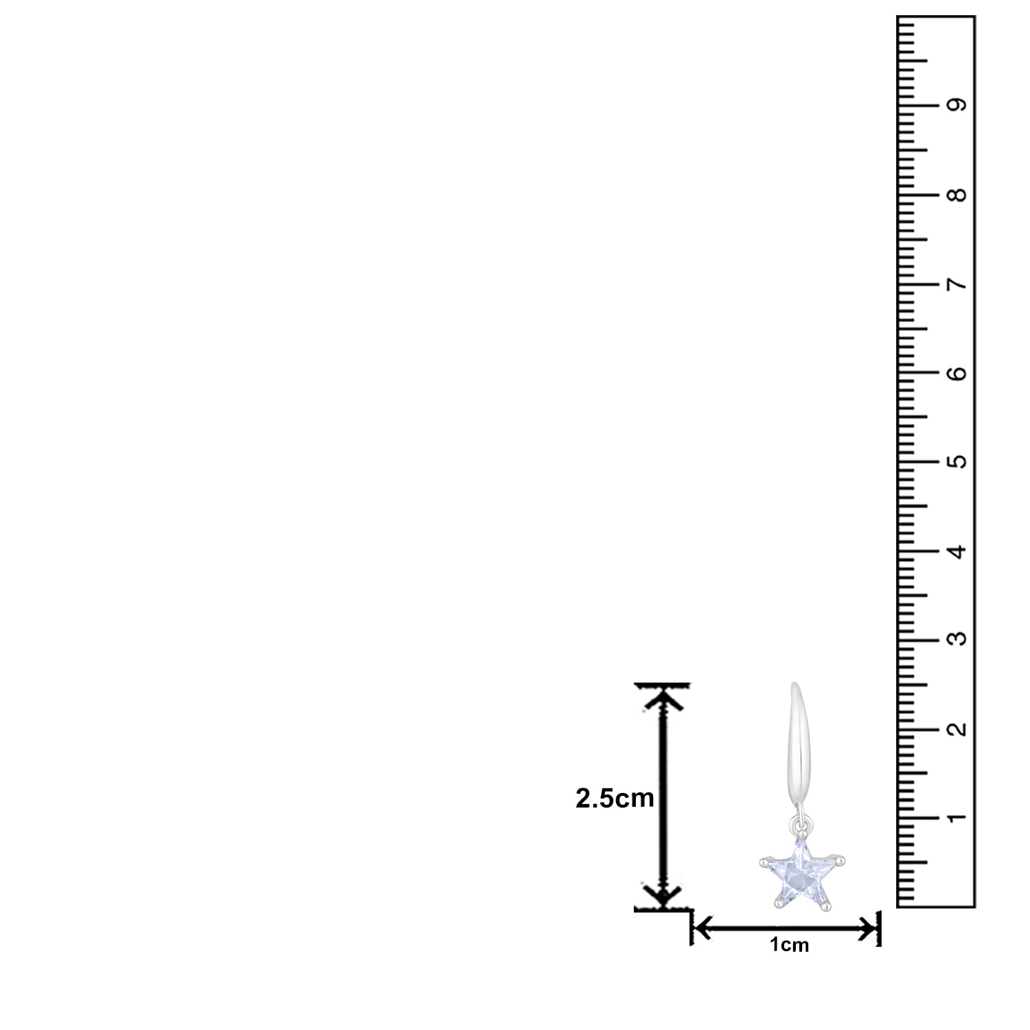 Star Shape Dangle Earrings For Womens