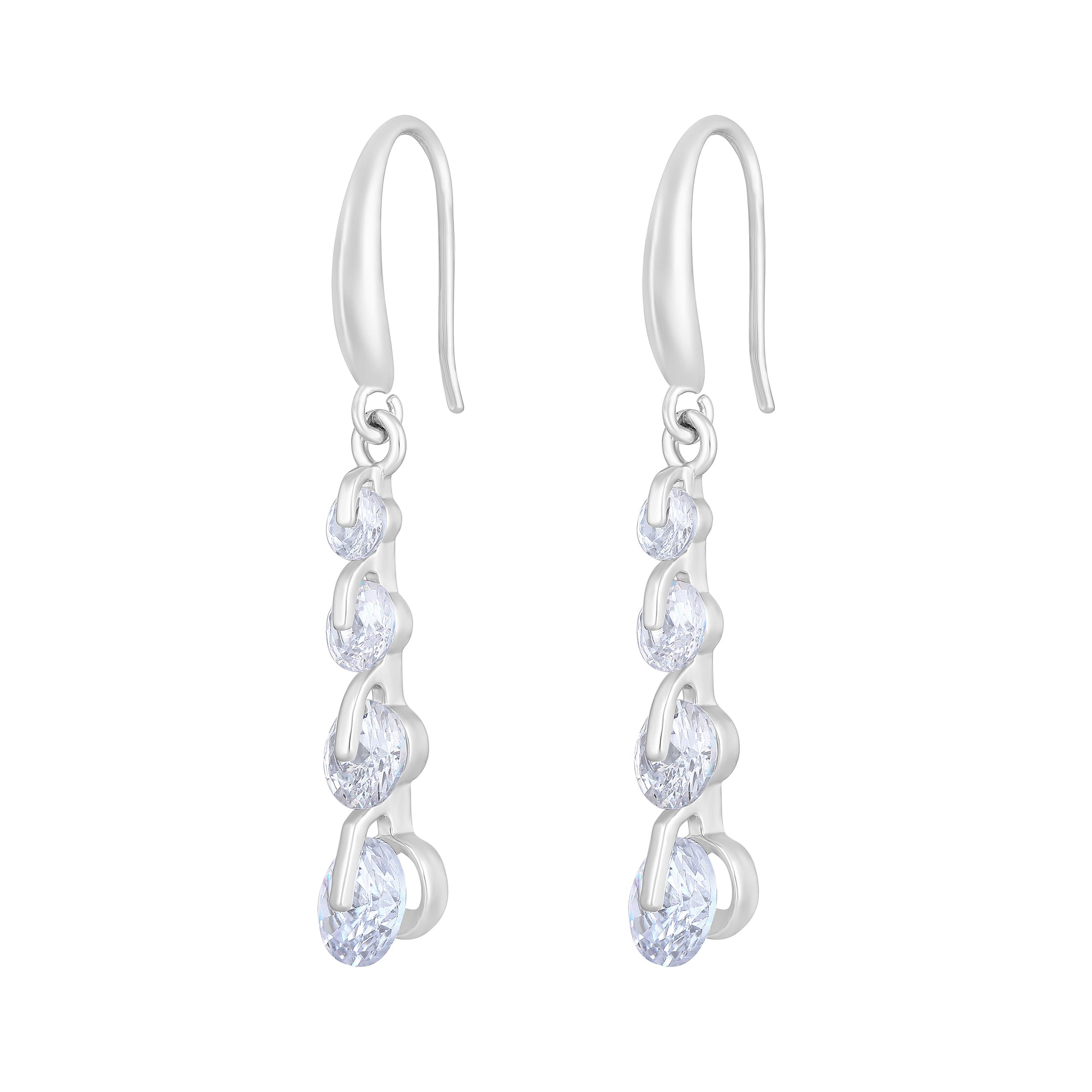 American Diamond Sparkling Dangle Earrings