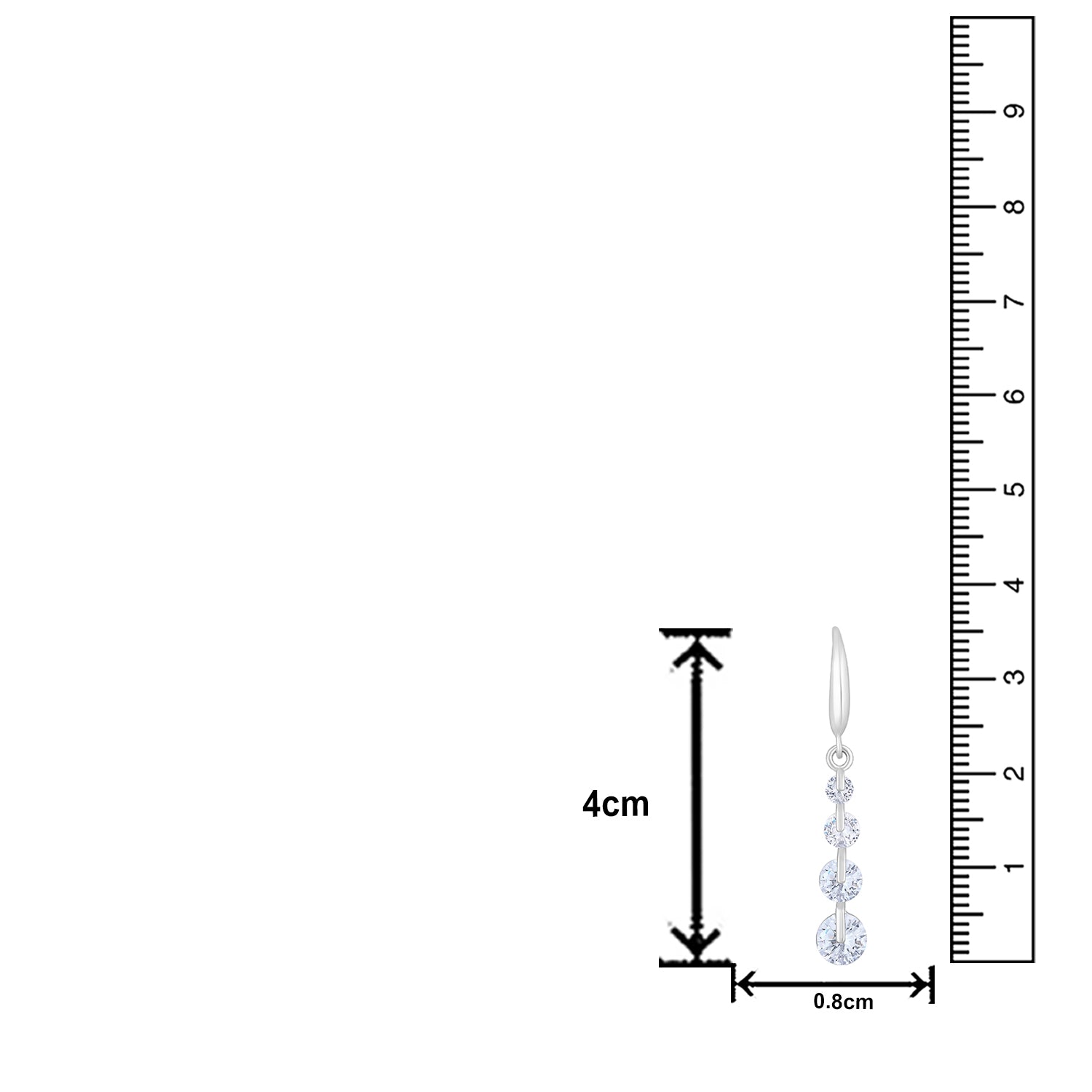 American Diamond Sparkling Dangle Earrings