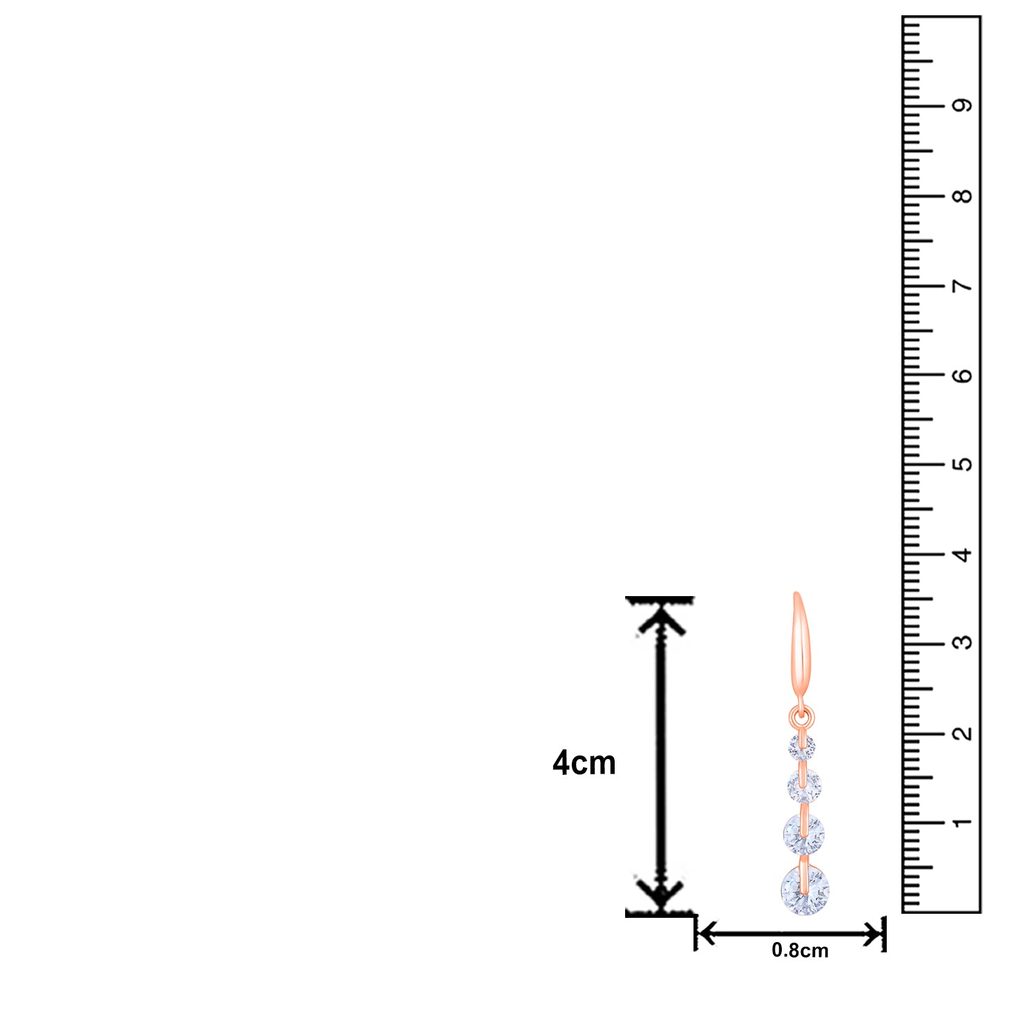 American Diamond Sparkling Dangle Earrings