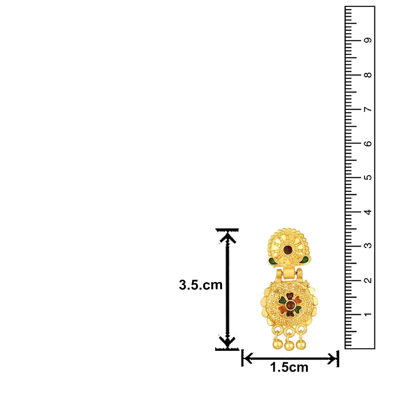 Traditional Floral Shaped Multicolour Meenakari Work Necklace Set