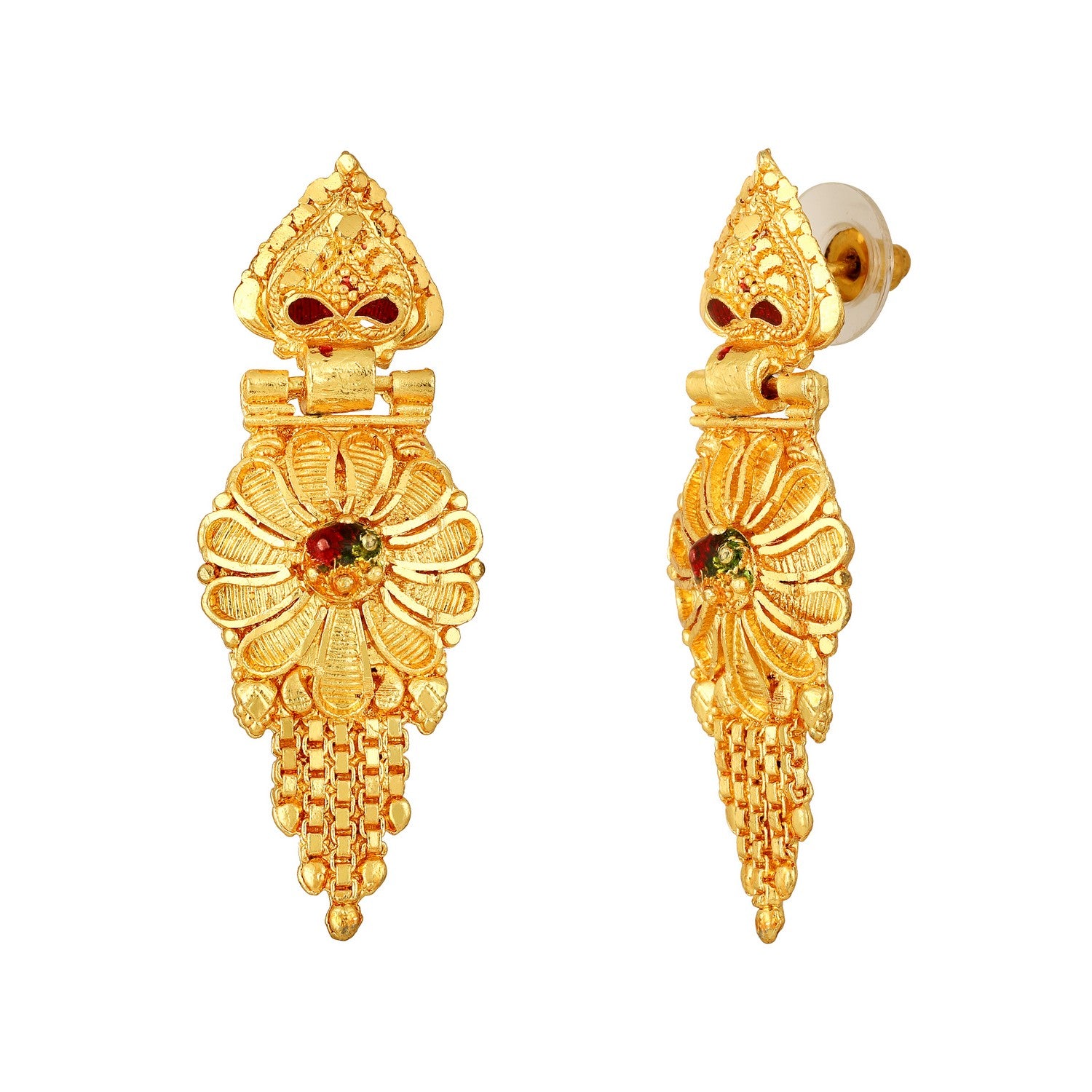 Traditional Floral Multicolour Meenakari Work Necklace Set