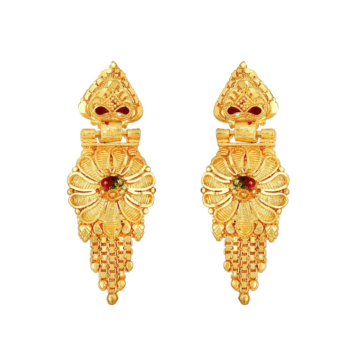 Traditional Floral Multicolour Meenakari Work Necklace Set