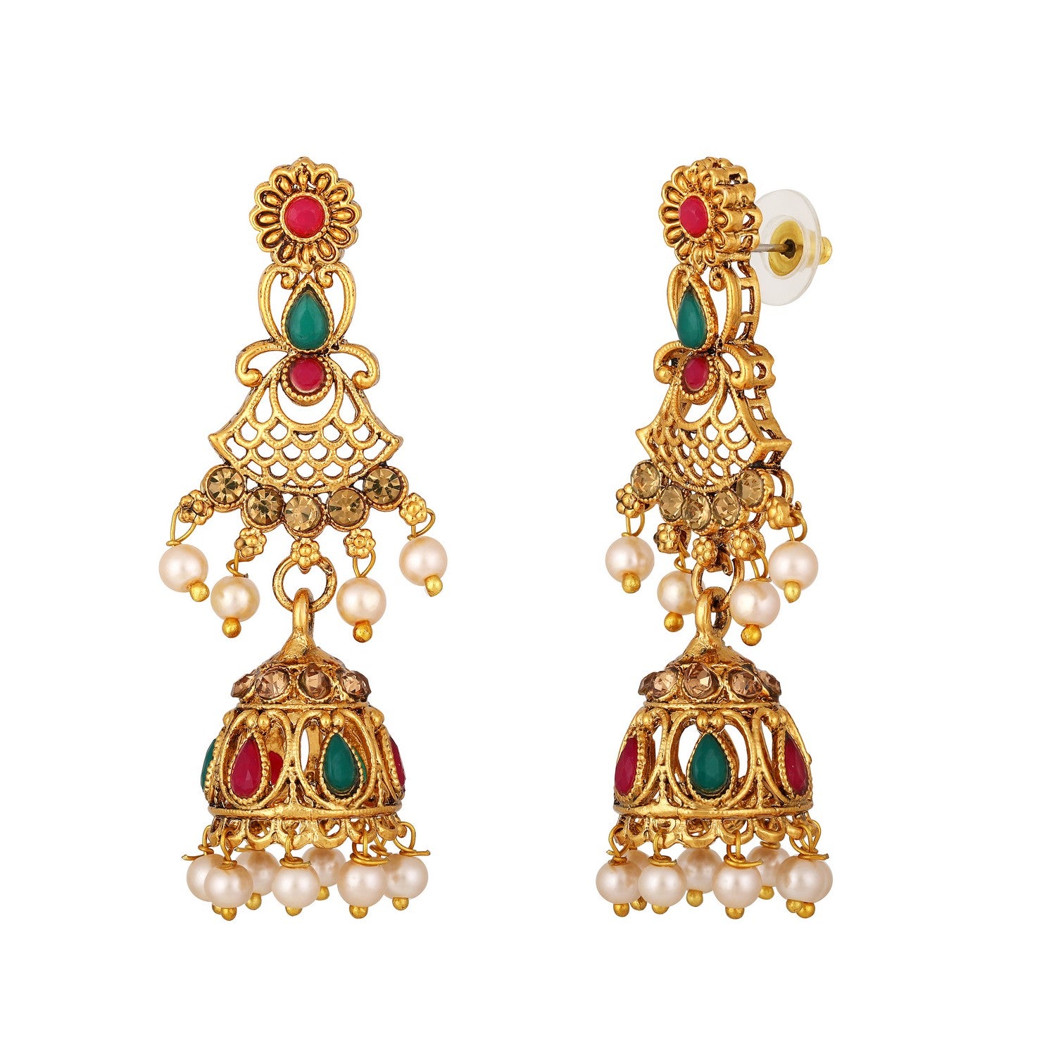 Traditional Multicolour White Kundan Choker Necklace Set