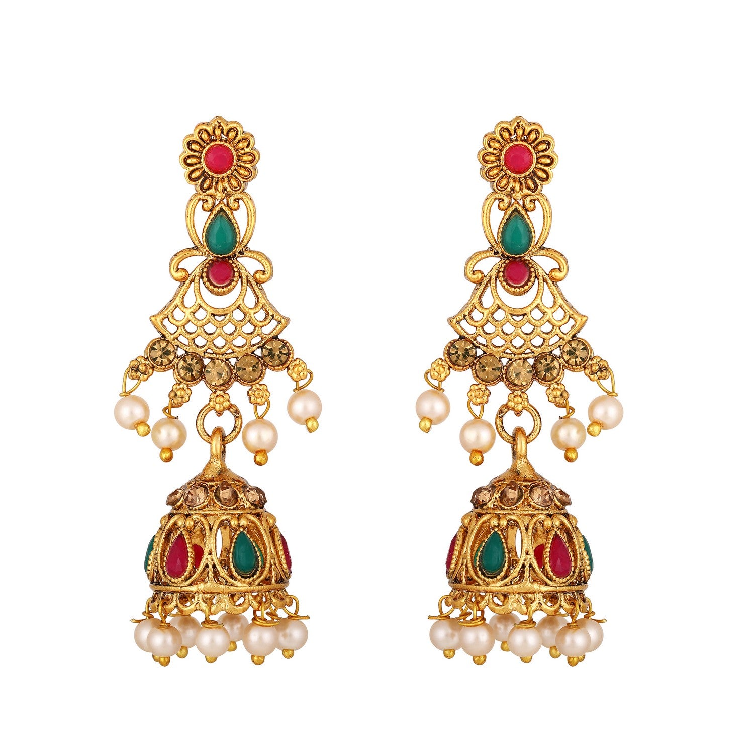 Traditional Multicolour White Kundan Choker Necklace Set