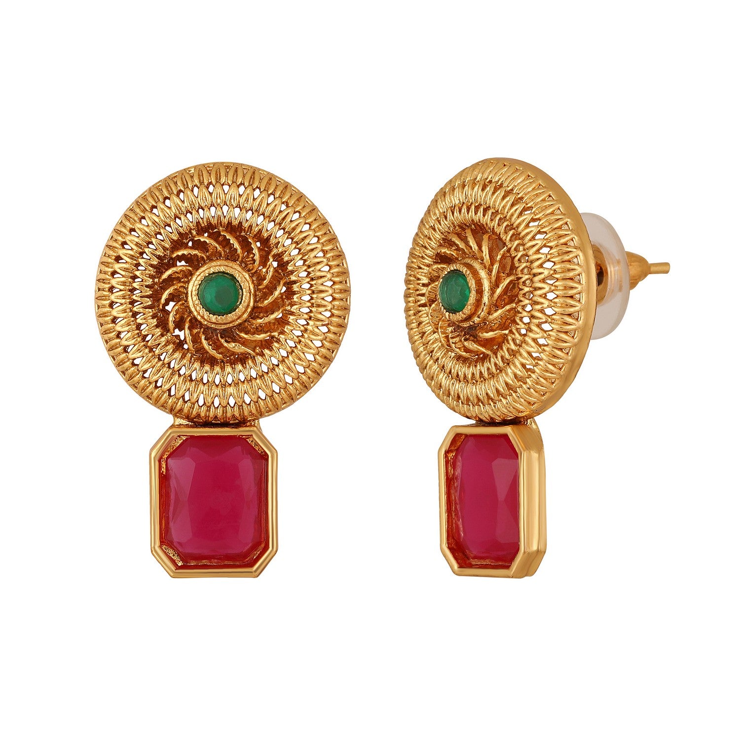 Traditional Multicolour Circular Shaped Chokar Necklace Set