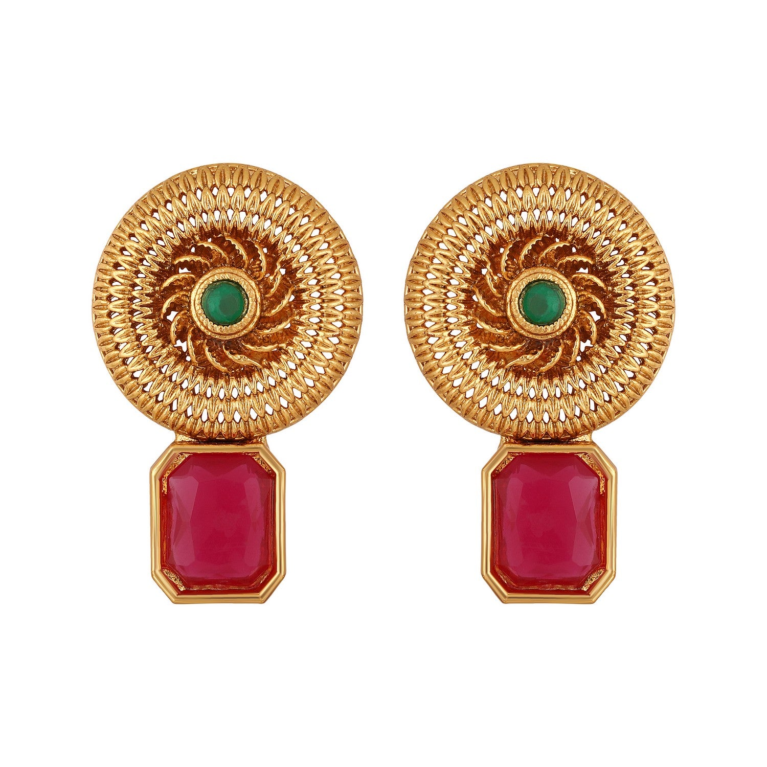 Traditional Multicolour Circular Shaped Chokar Necklace Set