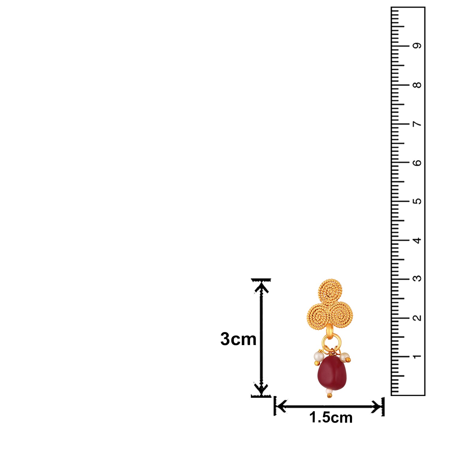 Maroon kundan Floral and cricular shaped Chokar Necklace Set