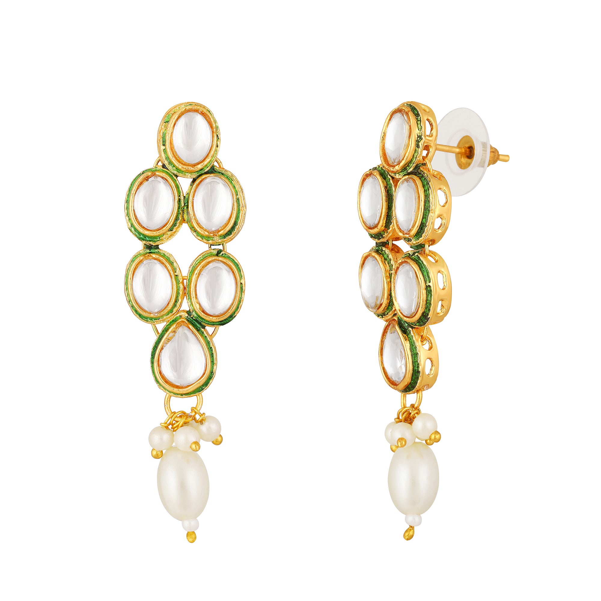 Green-meenakari-work-white-kundan-chokar-necklace-set