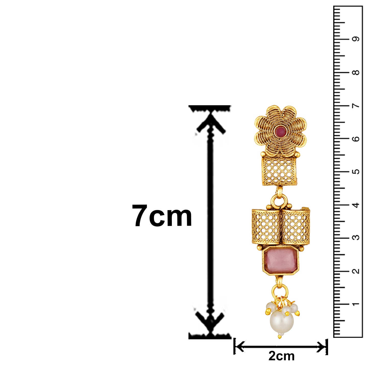 White Kundan Floral shaped Necklace Set