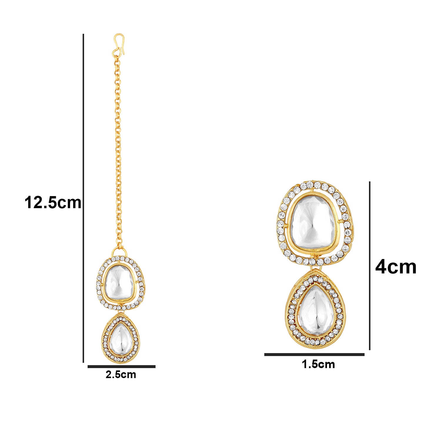 Green and White Kundan Necklace Set