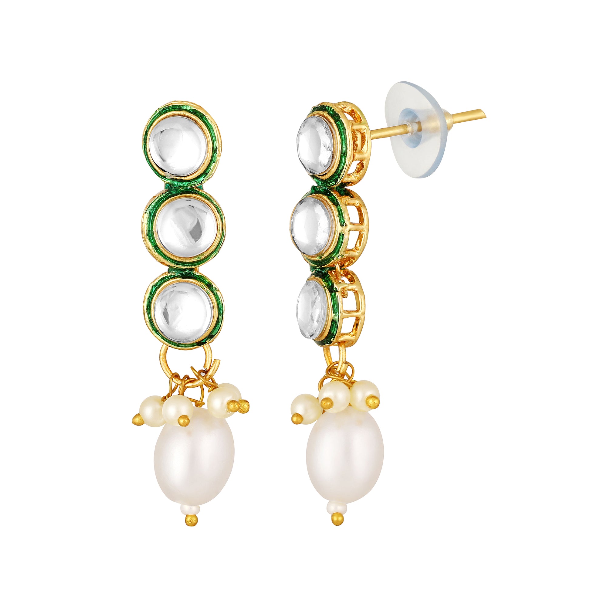 Green-meenakari-work-white-kundan-chokar-necklace-set