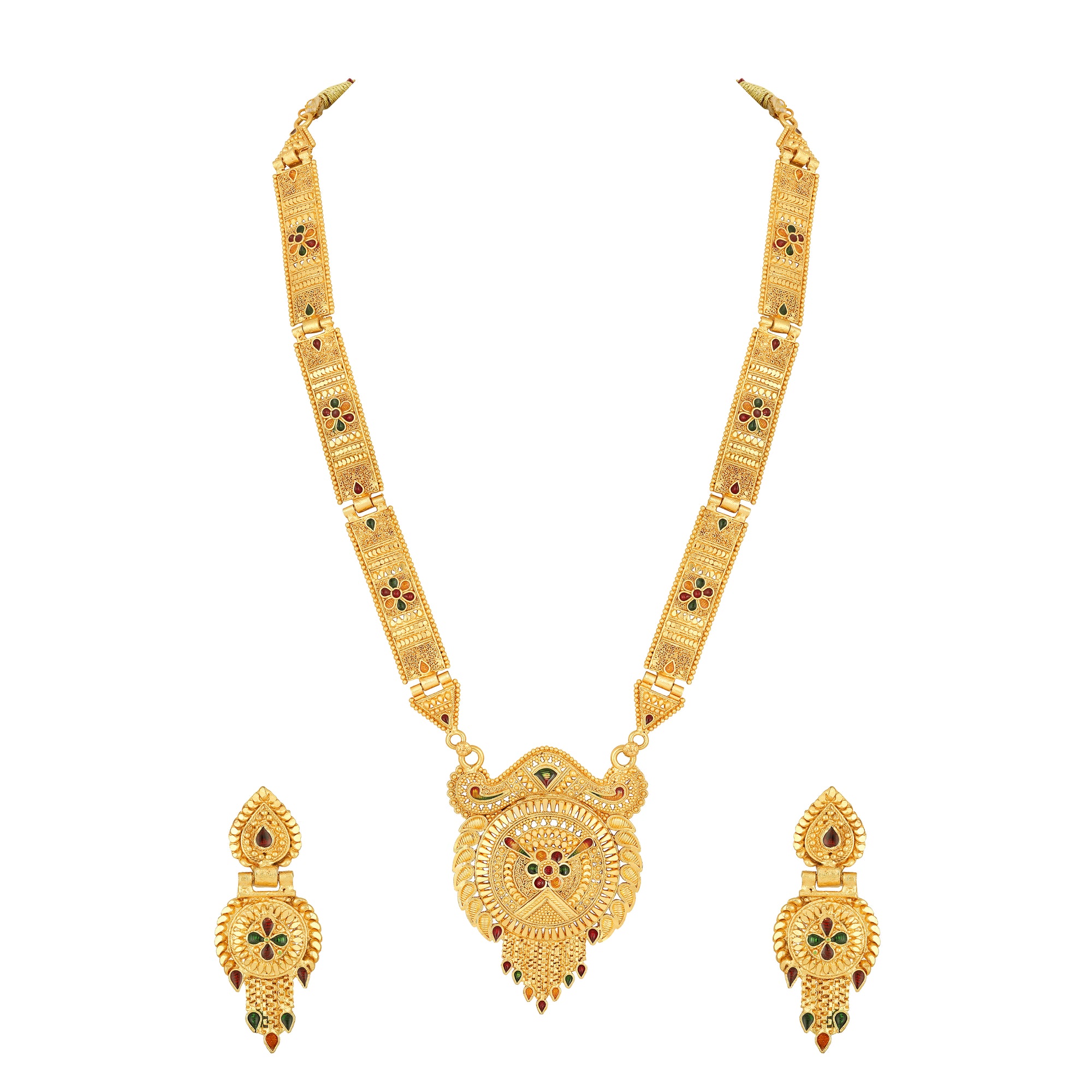 Meenakari Work Floral Necklace Set