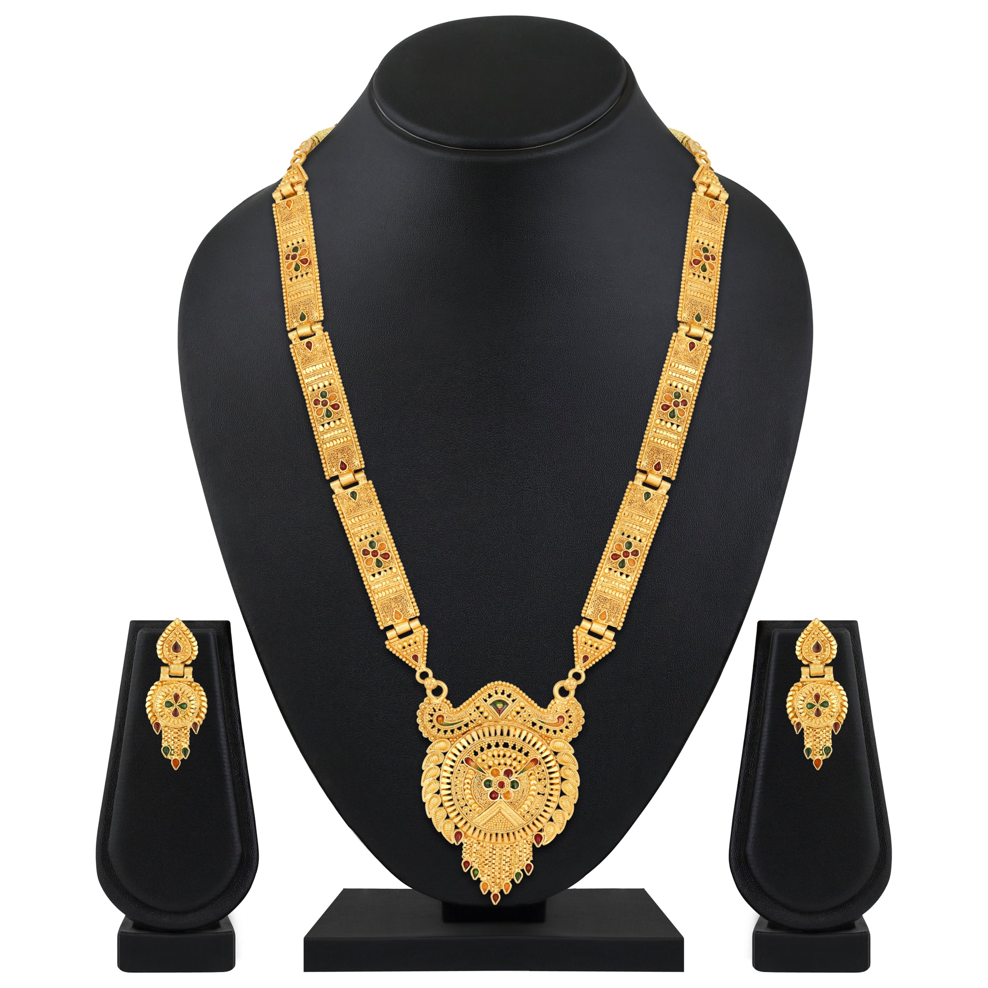 Meenakari Work Floral Necklace Set