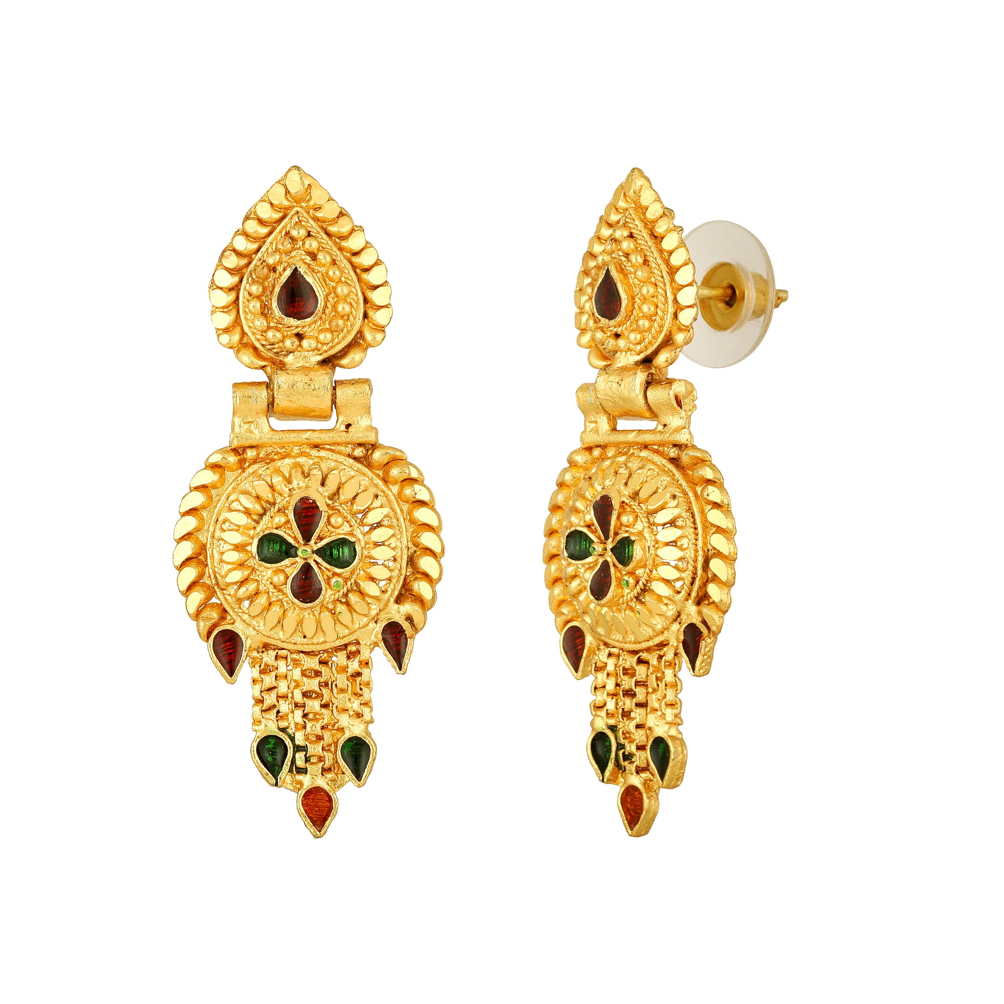 Meenakari Work Floral Necklace Set