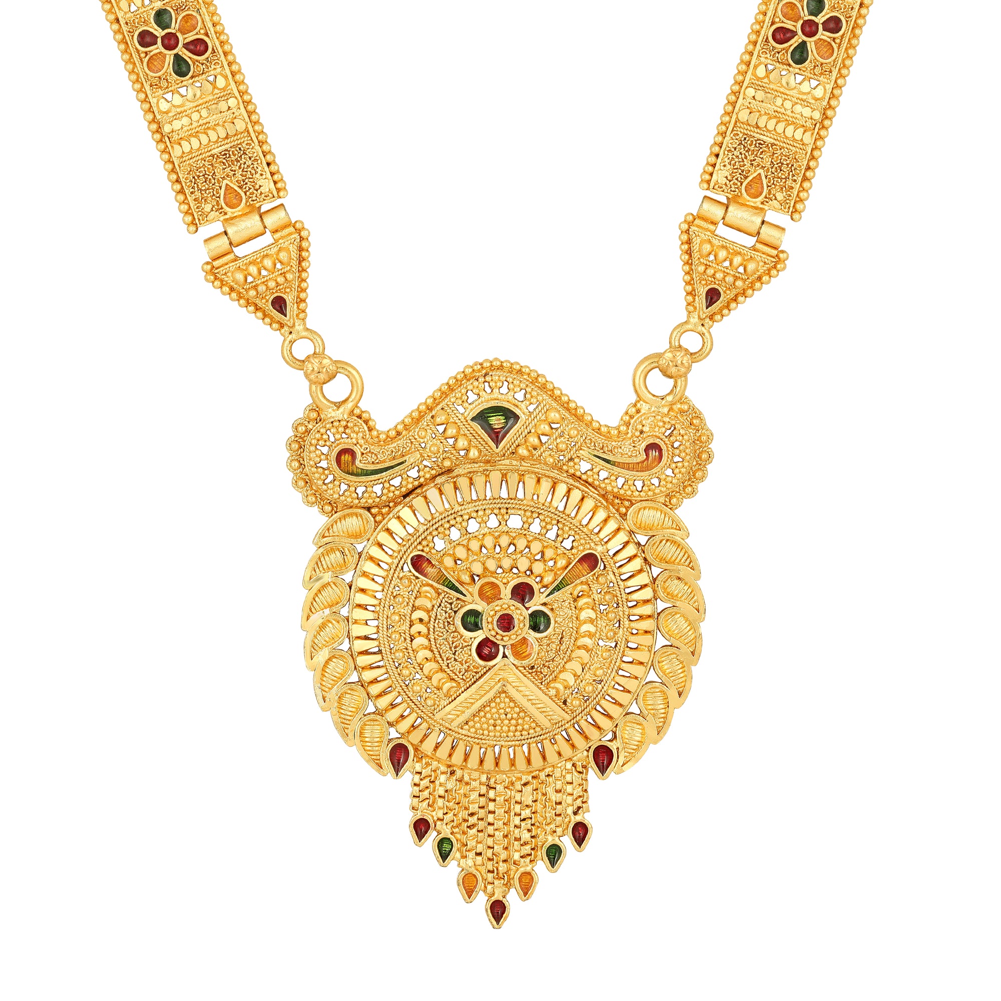 Meenakari Work Floral Necklace Set