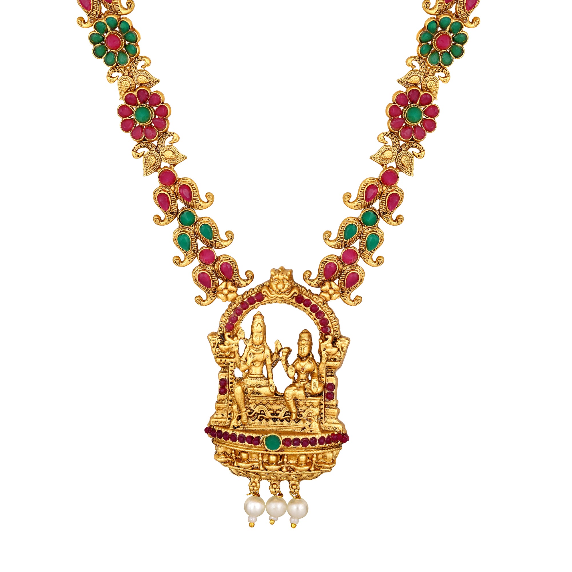 Lord Shiv parvati Kundan Necklace Set