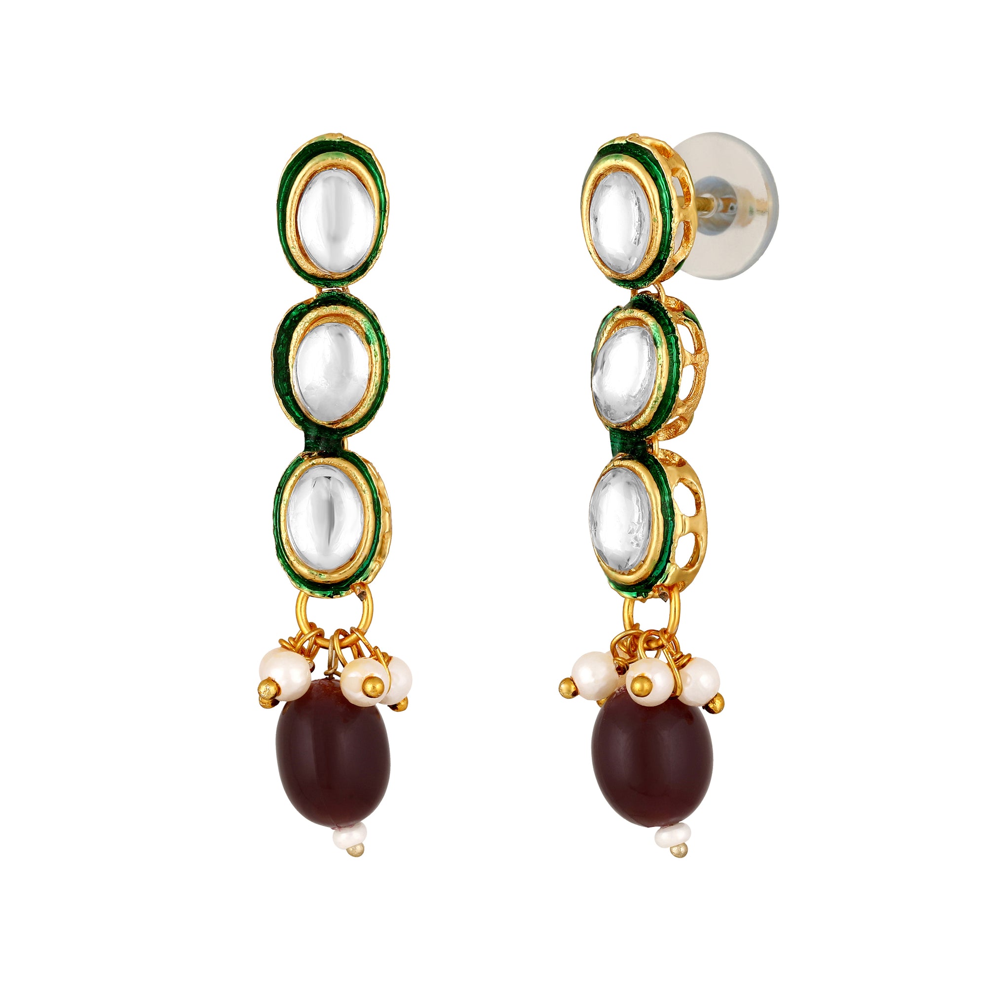 Meenakari Work Multicolur Pearls kundan Chokar Necklace Set