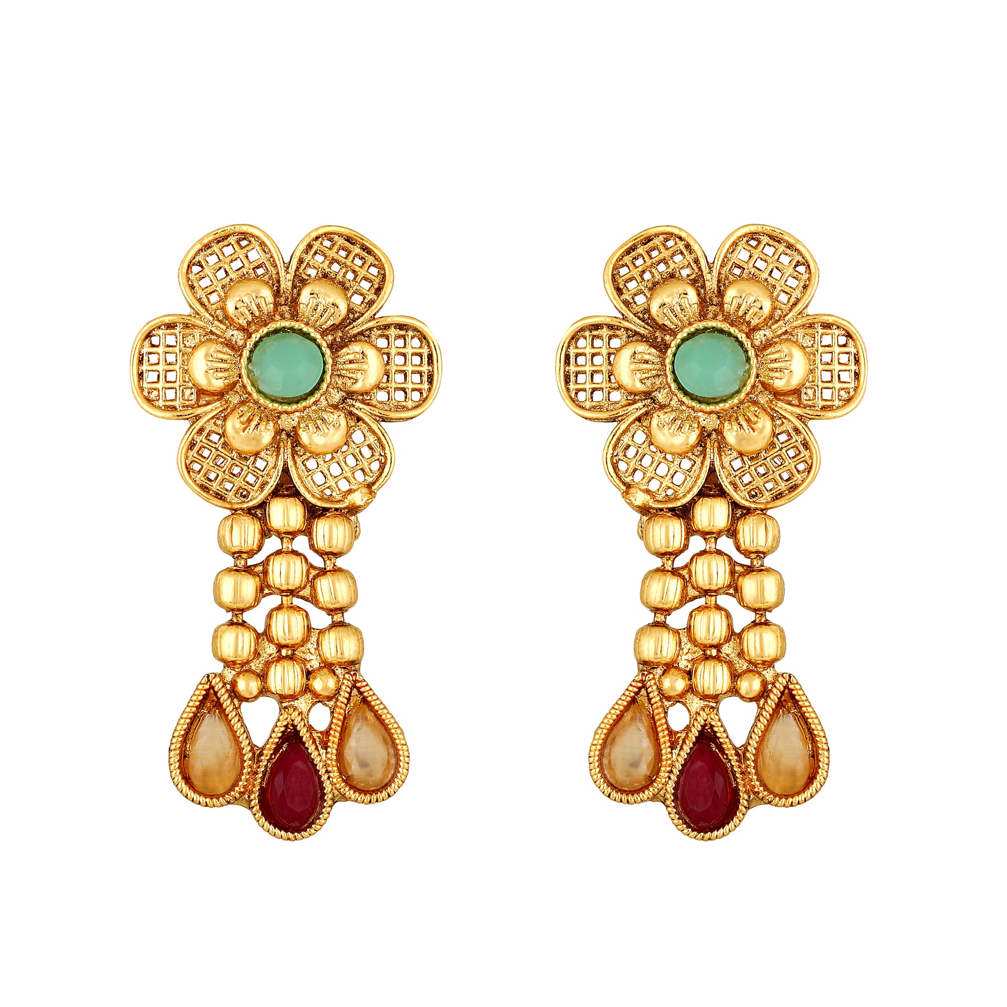 Multicolour Floral Necklace Set