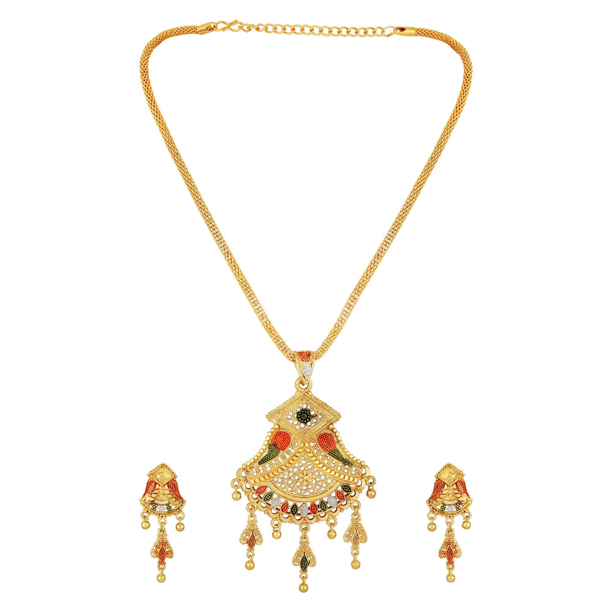 Multicolour Meenakari Work Necklace Set