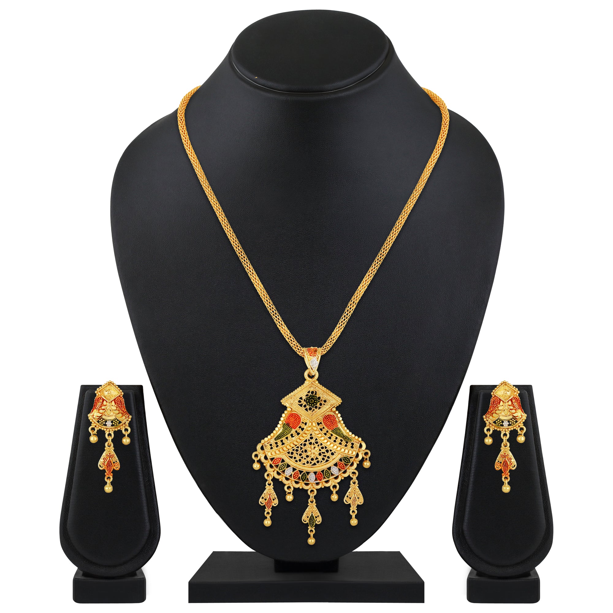 Multicolour Meenakari Work Necklace Set