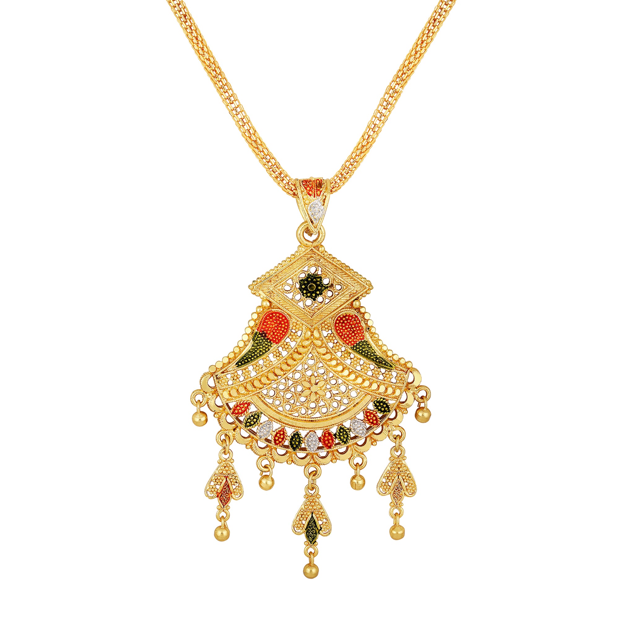 Multicolour Meenakari Work Necklace Set